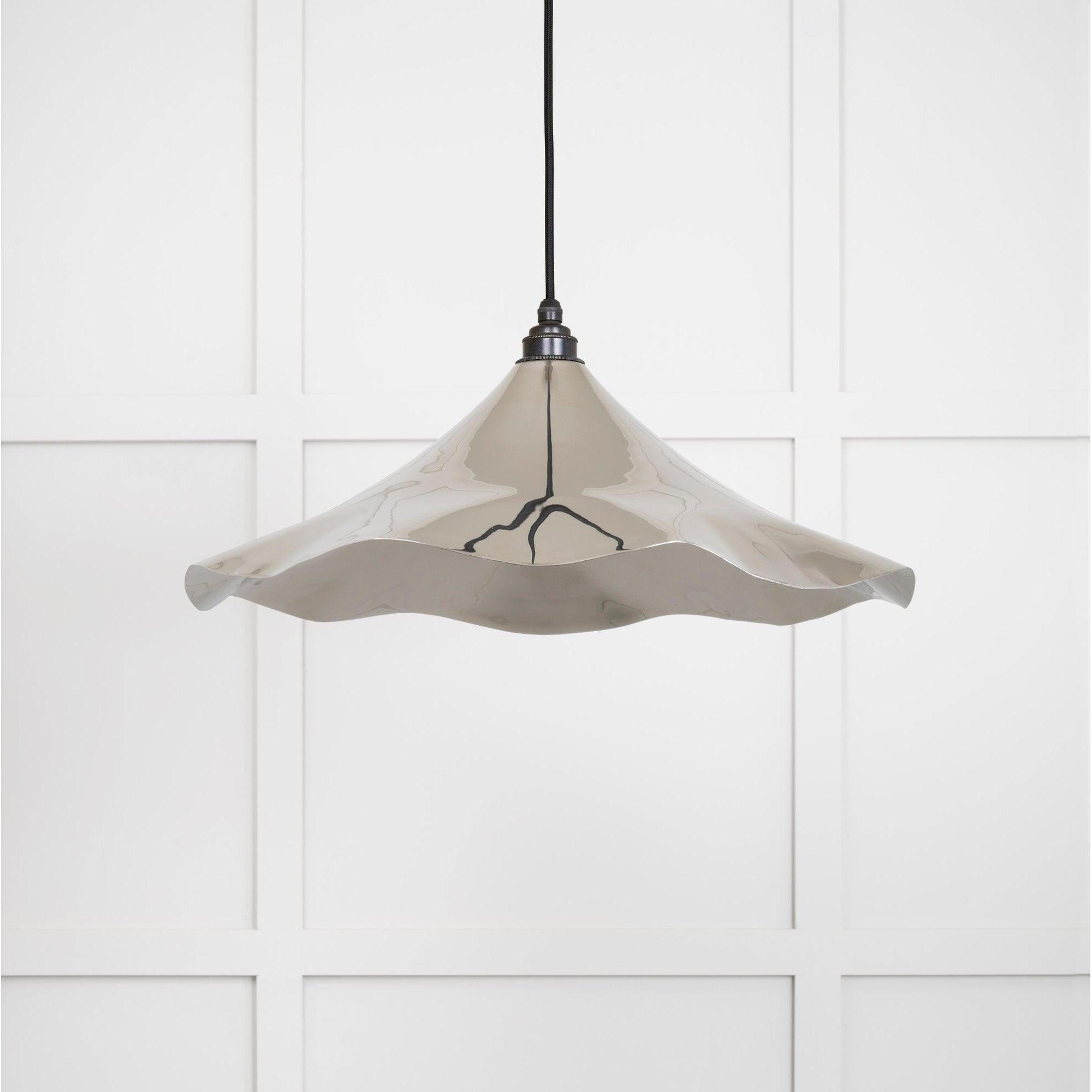 Smooth Nickel Flora Pendant | From The Anvil-Ceiling Pendants-Yester Home