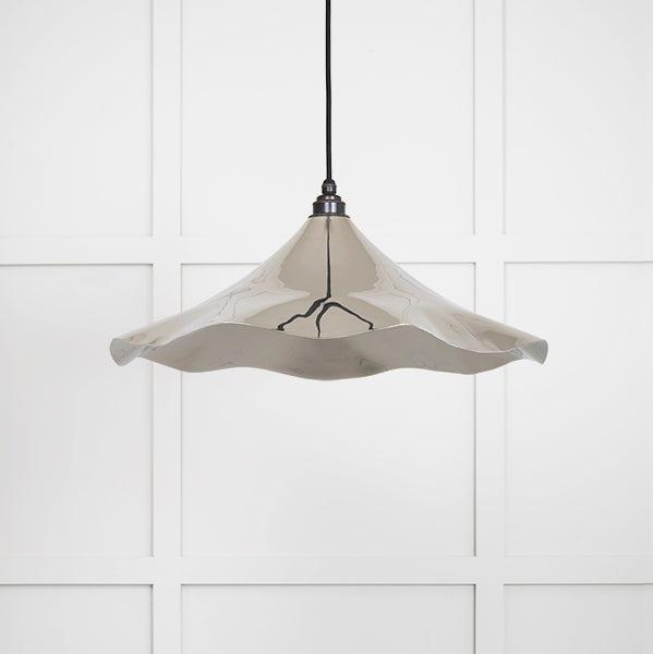 Smooth Nickel Flora Pendant | From The Anvil-Ceiling Pendants-Yester Home