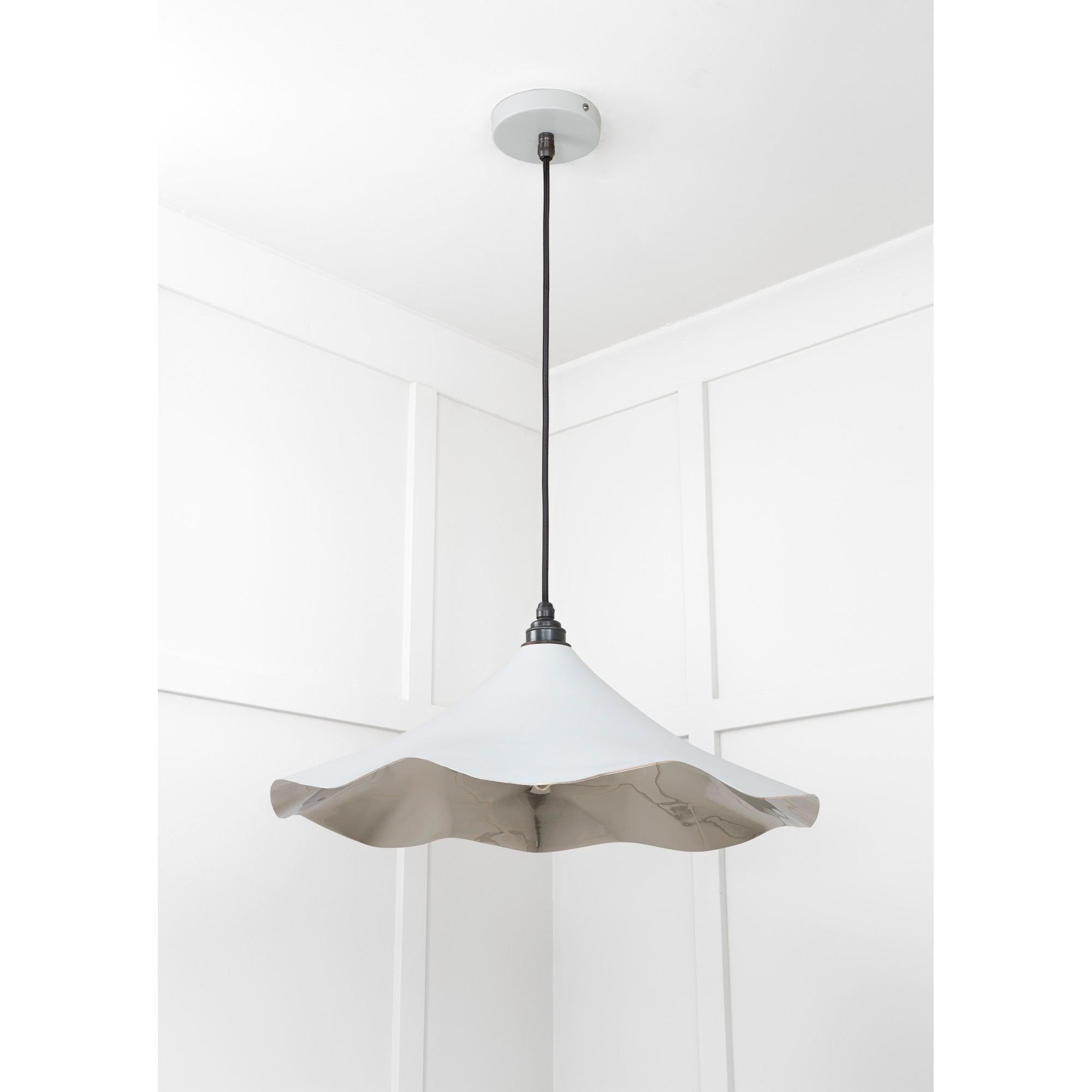 Smooth Nickel Flora Pendant in Birch | From The Anvil - Ceiling Lights - From The Anvil - Yester Home