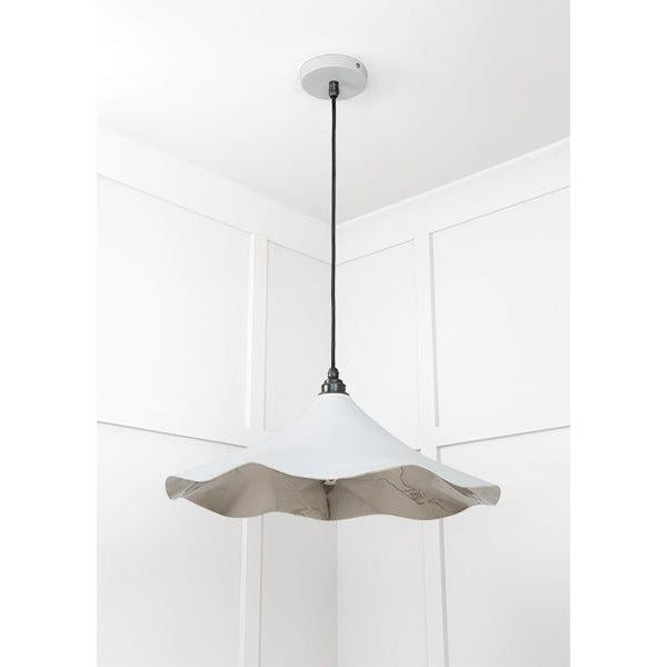 Smooth Nickel Flora Pendant in Birch | From The Anvil-Ceiling Pendants-Yester Home
