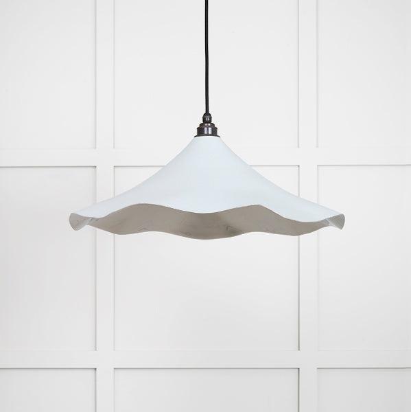 Smooth Nickel Flora Pendant in Birch | From The Anvil-Ceiling Pendants-Yester Home