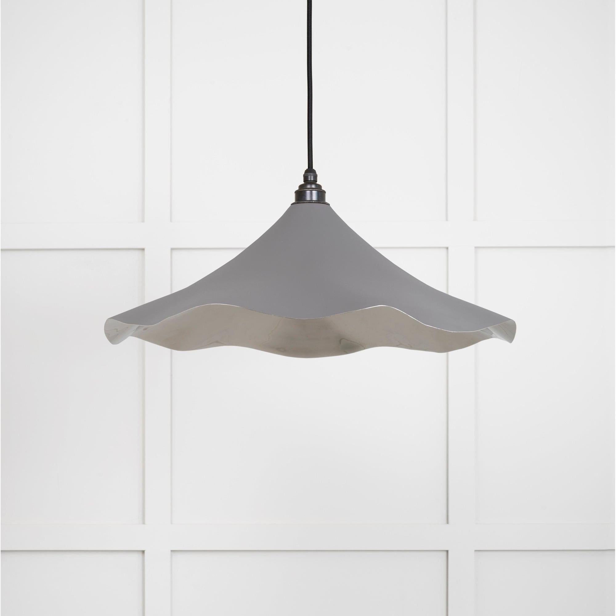 Smooth Nickel Flora Pendant in Bluff | From The Anvil - Ceiling Lights - From The Anvil - Yester Home