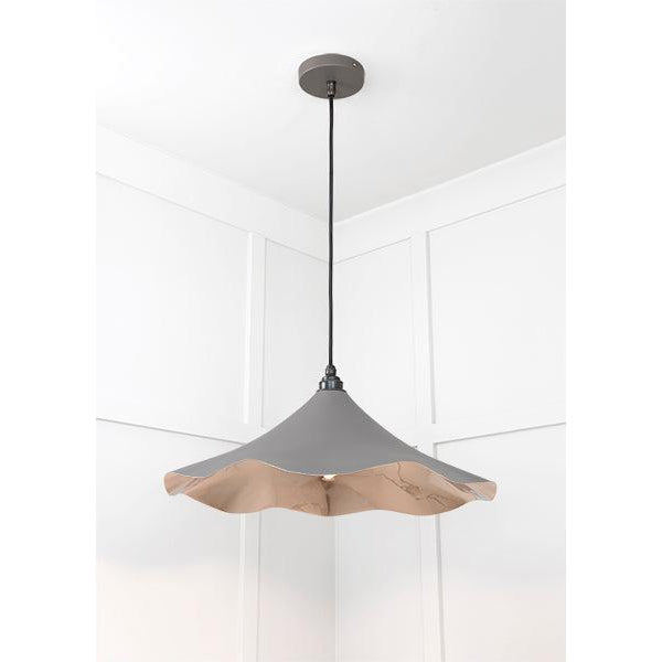 Smooth Nickel Flora Pendant in Bluff | From The Anvil-Ceiling Pendants-Yester Home