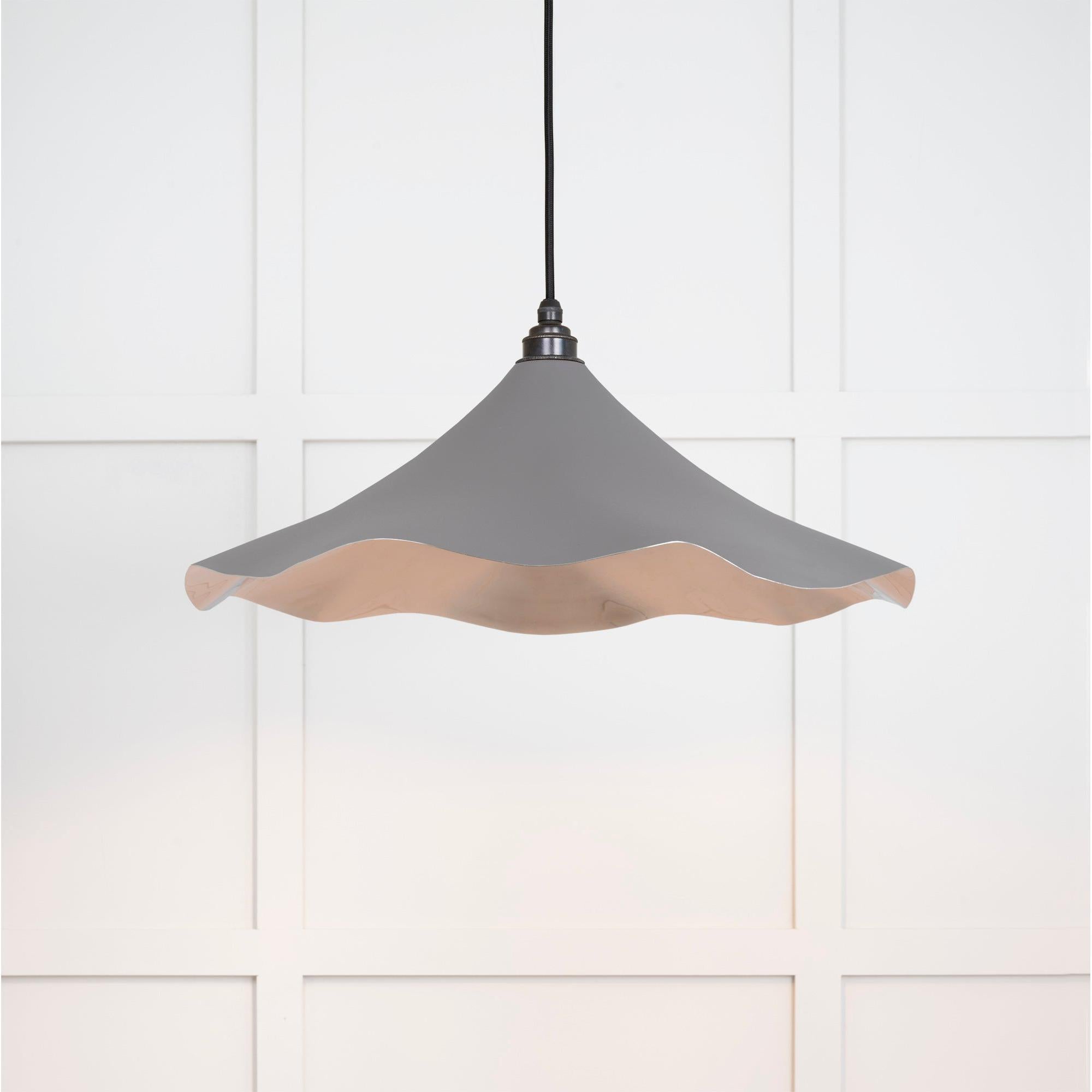 Smooth Nickel Flora Pendant in Bluff | From The Anvil - Ceiling Lights - From The Anvil - Yester Home