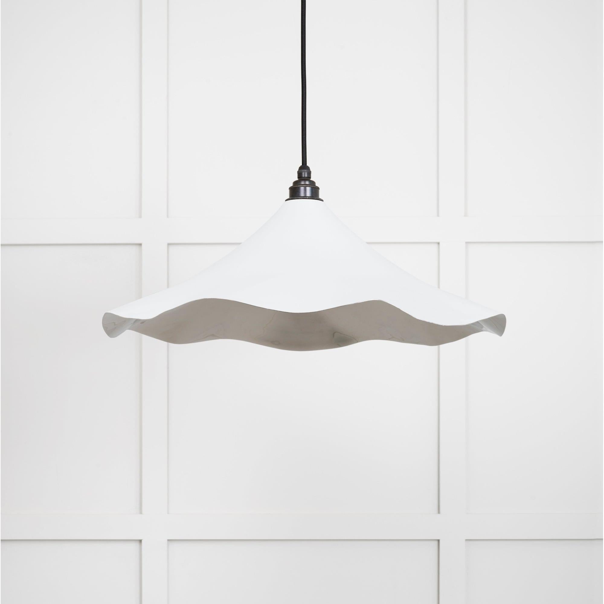 Smooth Nickel Flora Pendant in Flock | From The Anvil - Ceiling Lights - From The Anvil - Yester Home