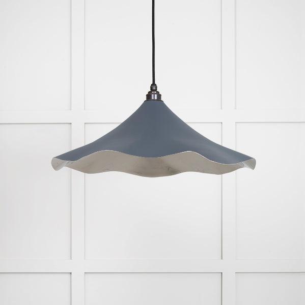 Smooth Nickel Flora Pendant in Slate | From The Anvil-Ceiling Pendants-Yester Home