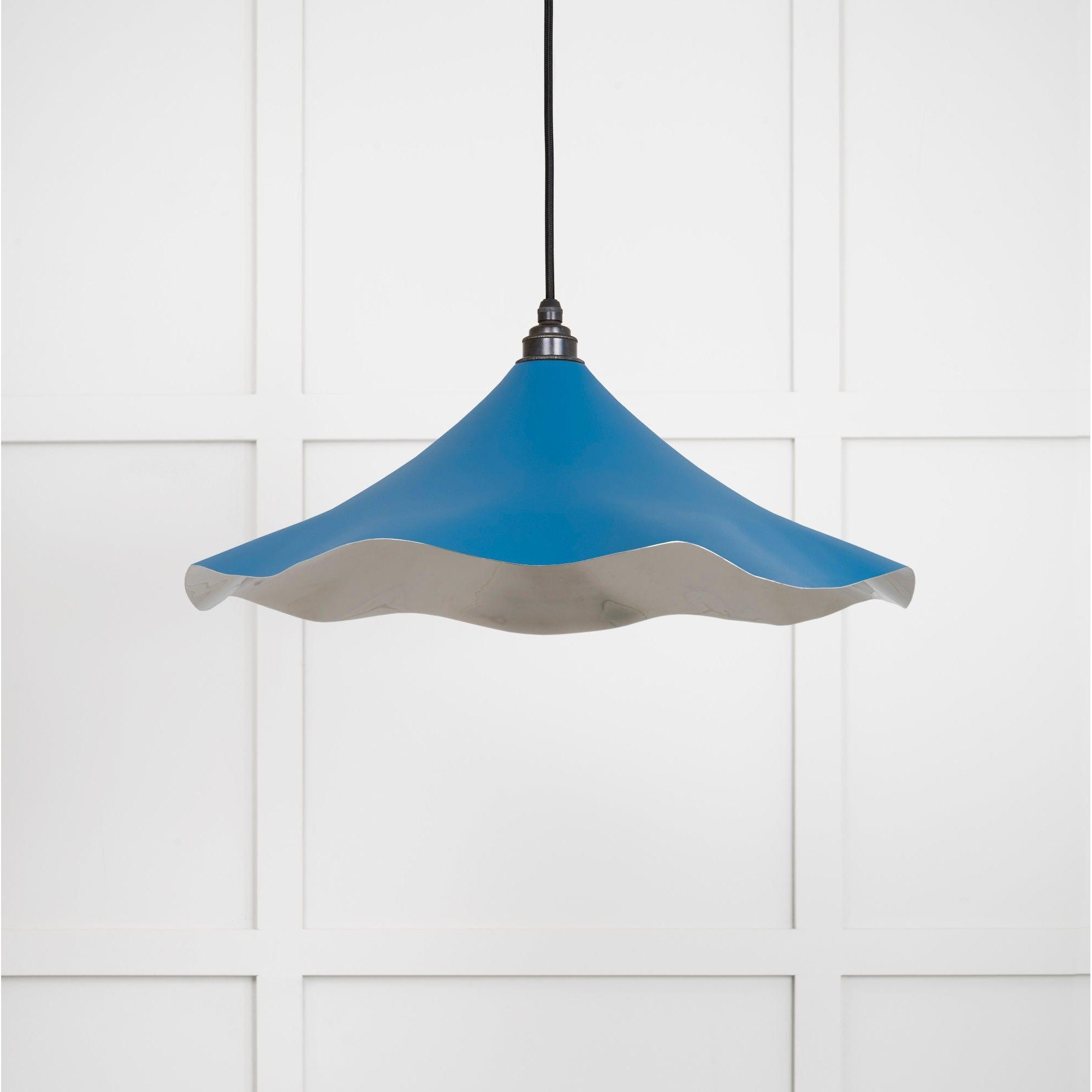 Smooth Nickel Flora Pendant in Upstream | From The Anvil-Ceiling Pendants-Yester Home