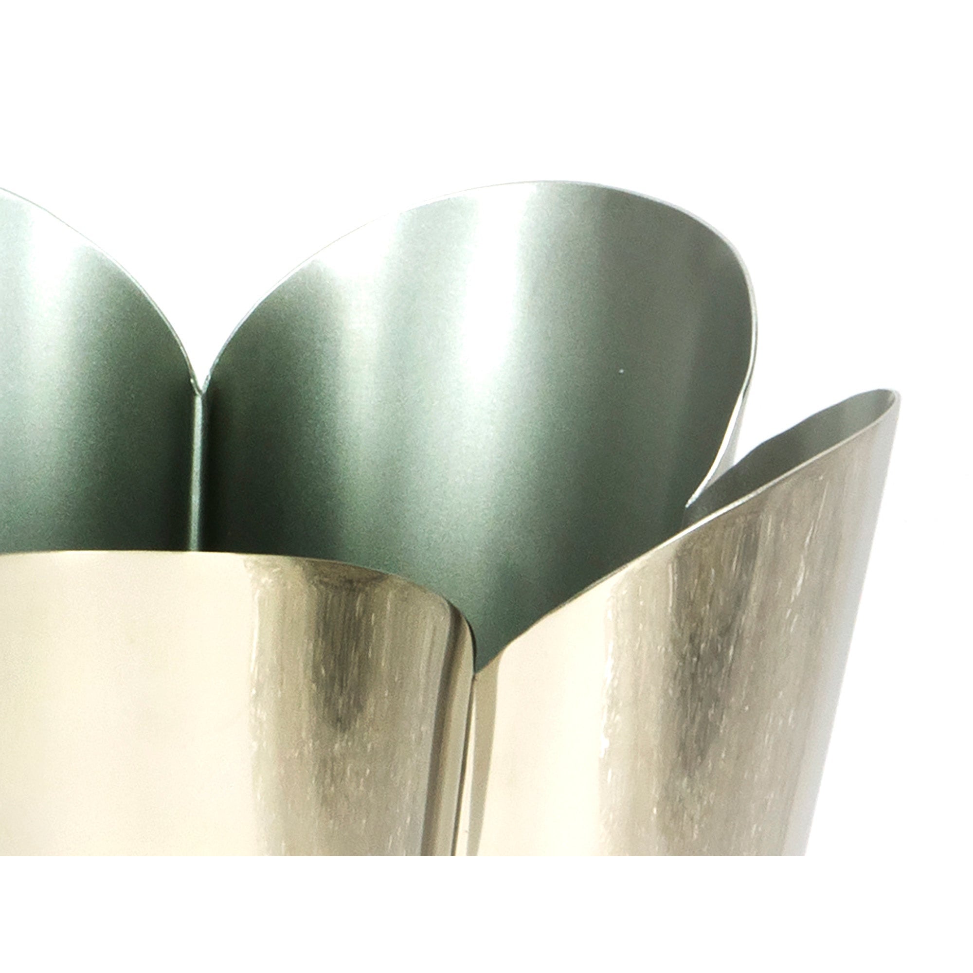 Smooth Nickel Flora Pot - Large | From The Anvil-Plant Pots-Yester Home