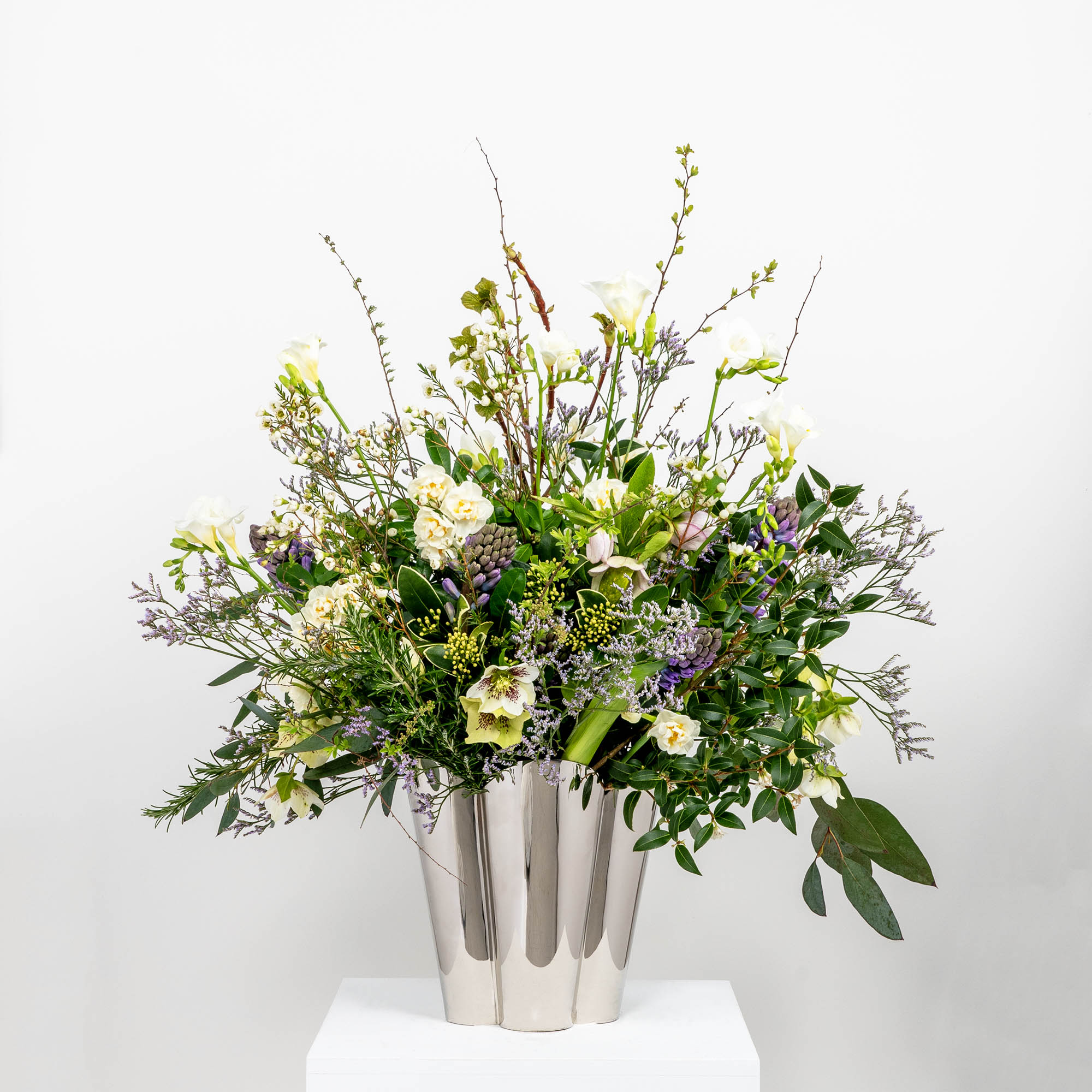 Smooth Nickel Flora Pot - Large | From The Anvil - Plant Pots - From The Anvil - Yester Home