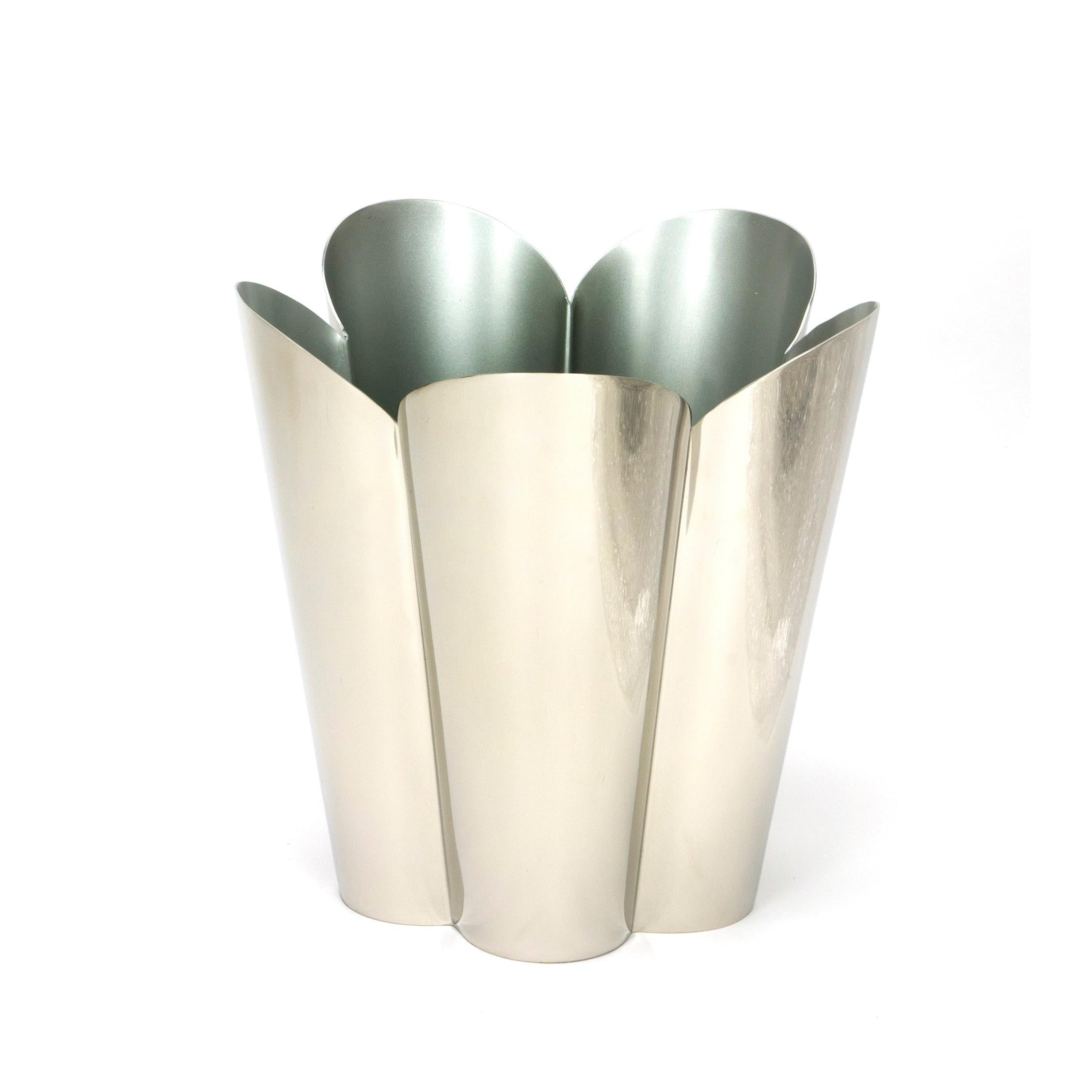 Smooth Nickel Flora Pot - Large | From The Anvil - Plant Pots - From The Anvil - Yester Home