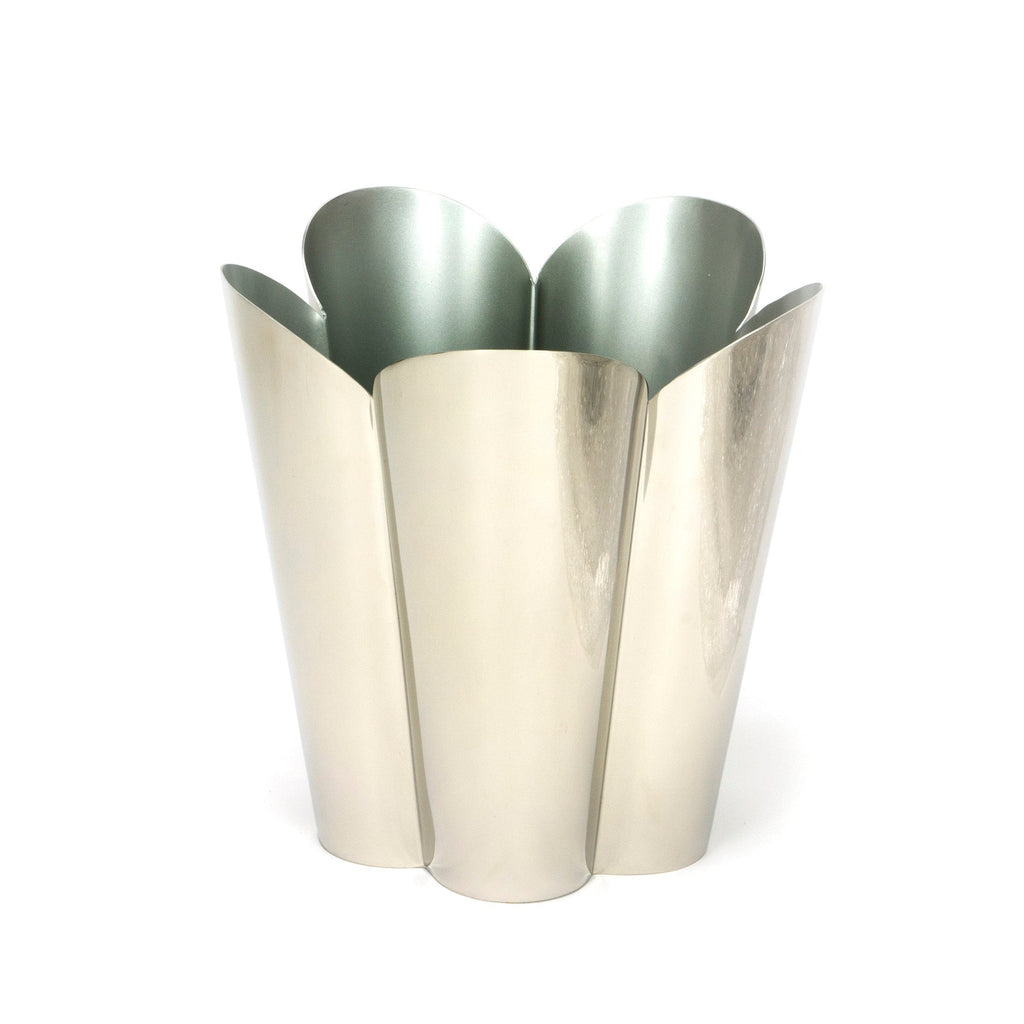 Smooth Nickel Flora Pot - Large | From The Anvil-Plant Pots-Yester Home