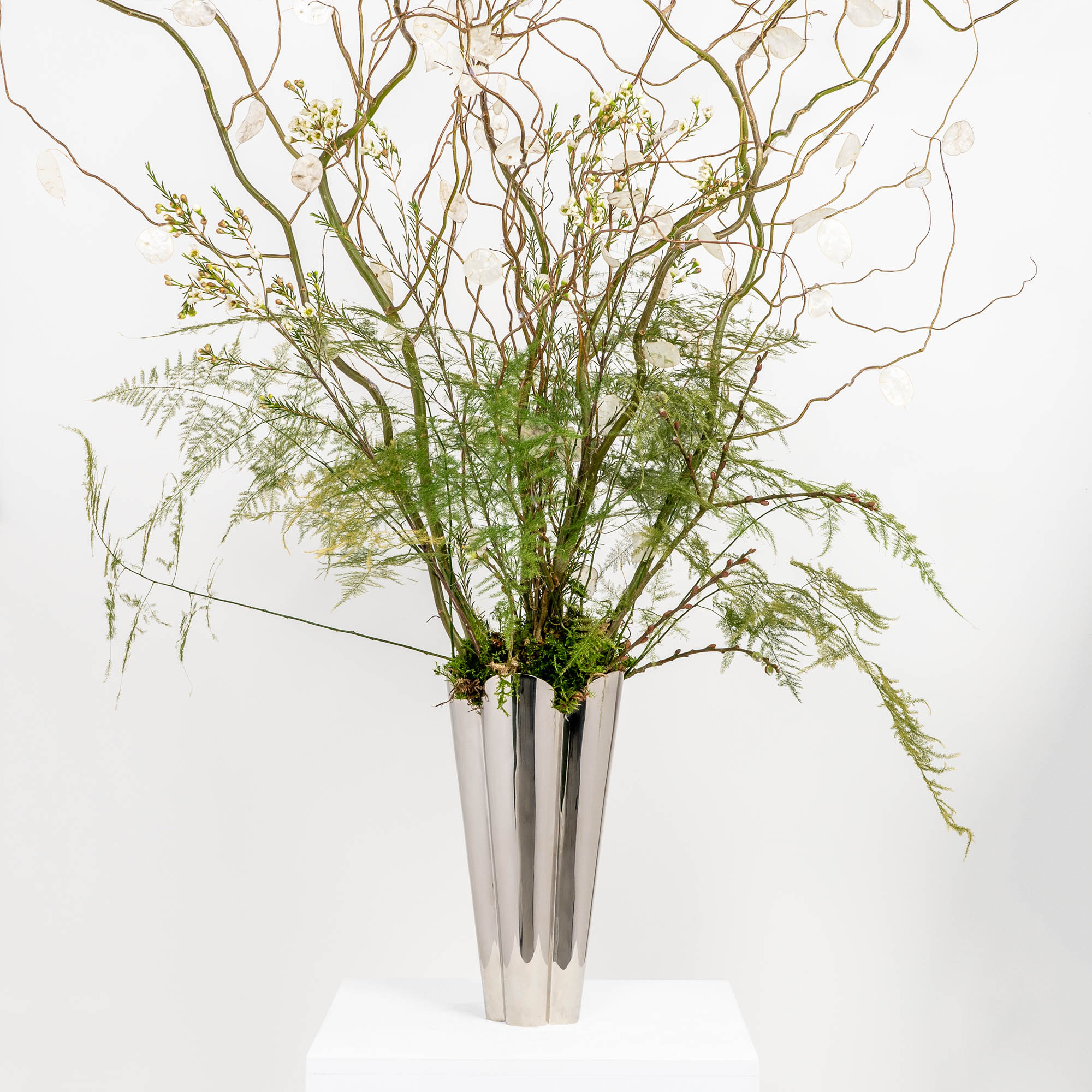 Smooth Nickel Flora Vase | From The Anvil - Vases - From The Anvil - Yester Home