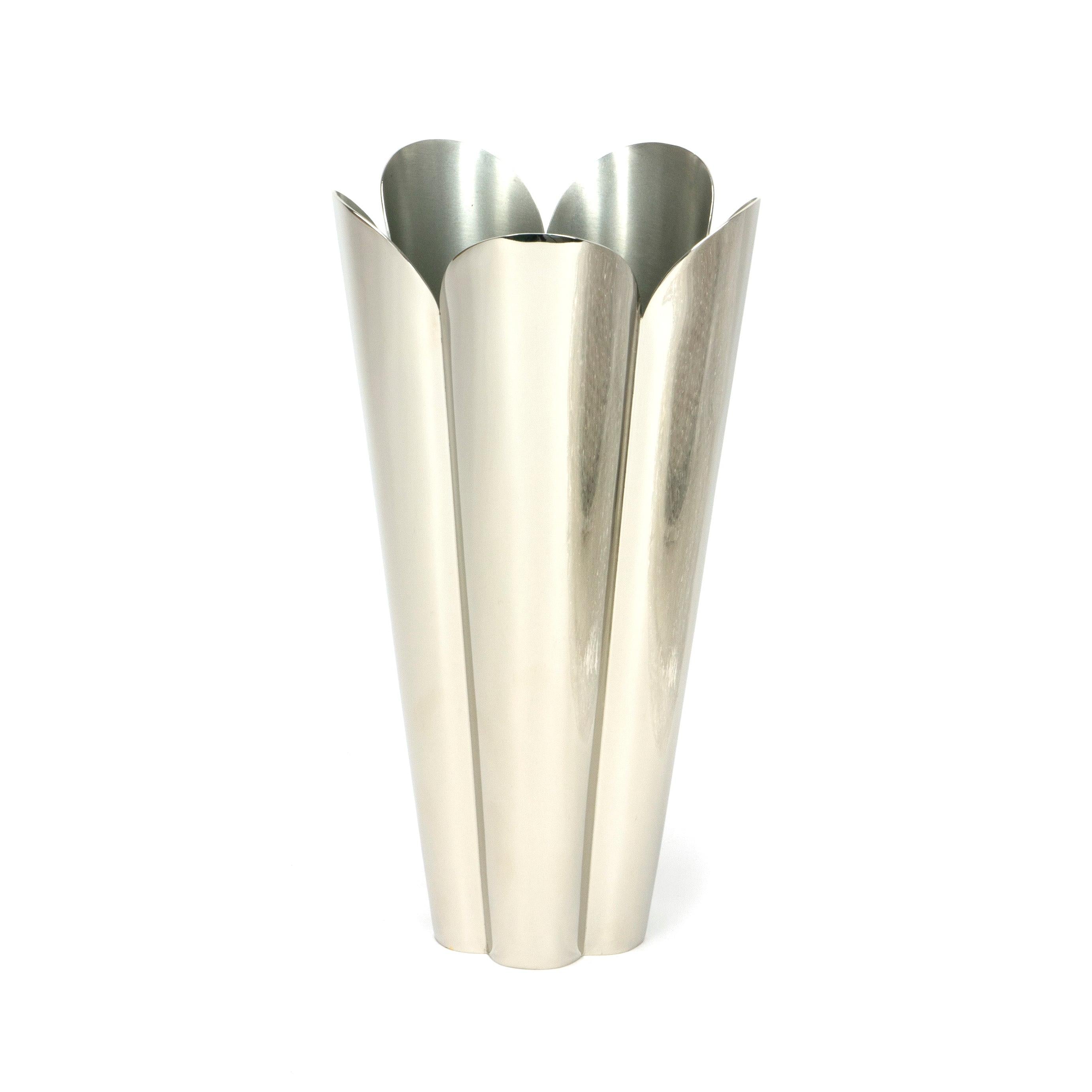 Smooth Nickel Flora Vase | From The Anvil - Vases - From The Anvil - Yester Home