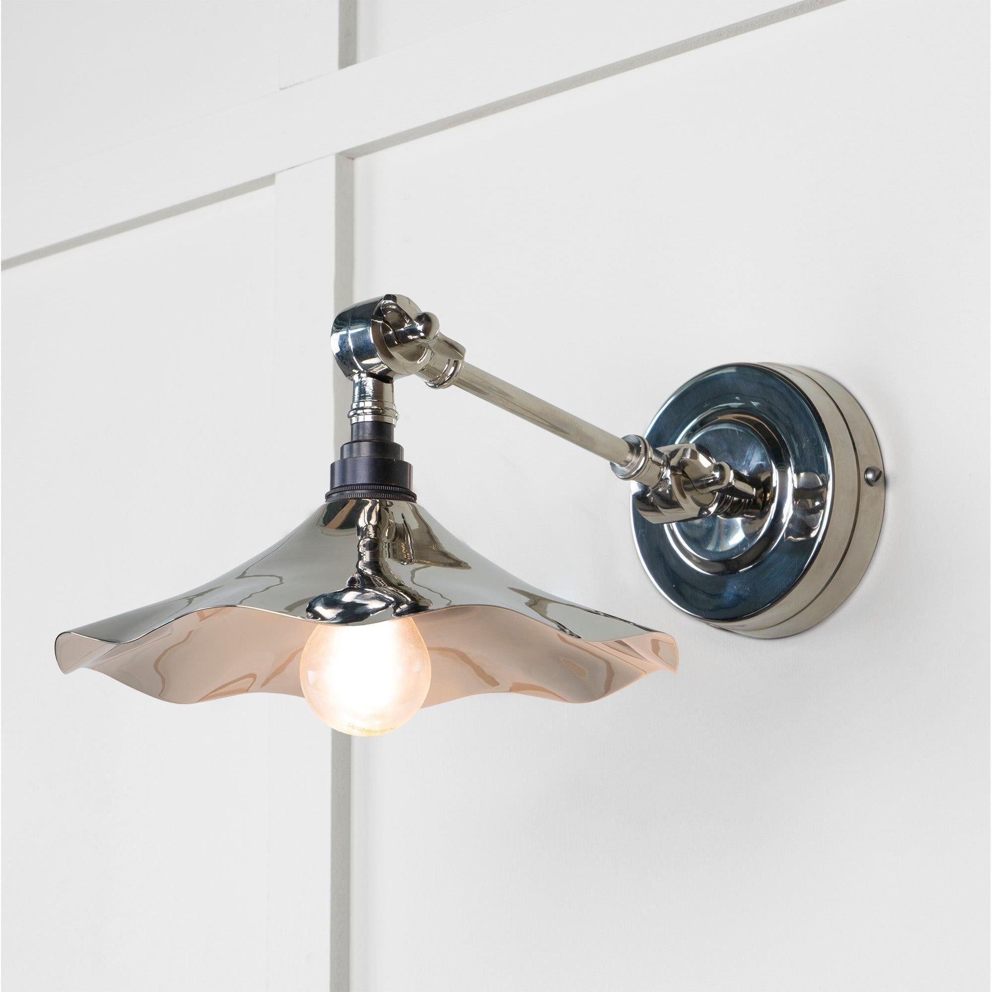 Smooth Nickel Flora Wall Light | From The Anvil - Wall Lights - From The Anvil - Yester Home