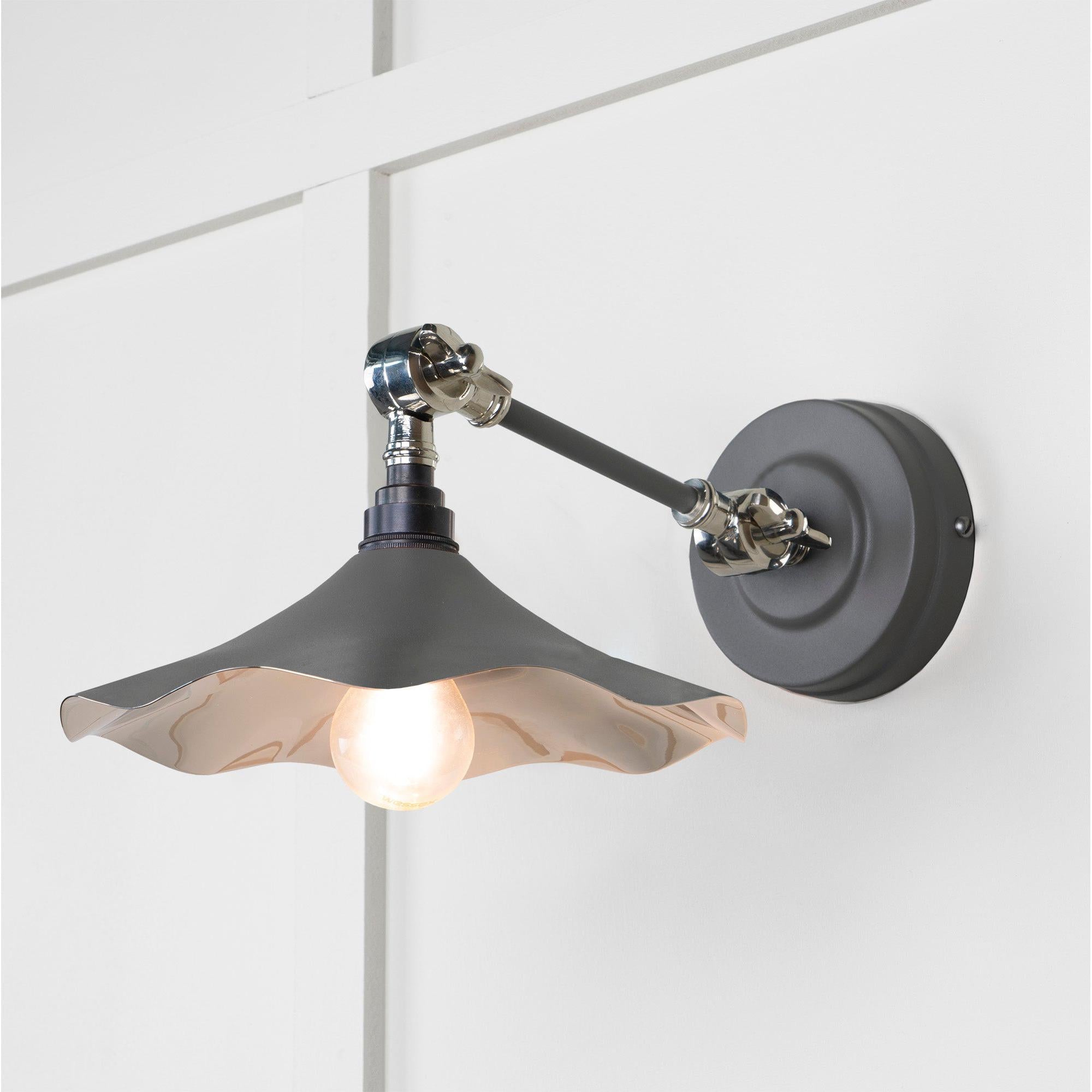 Smooth Nickel Flora Wall Light in Bluff | From The Anvil - Wall Lights - From The Anvil - Yester Home
