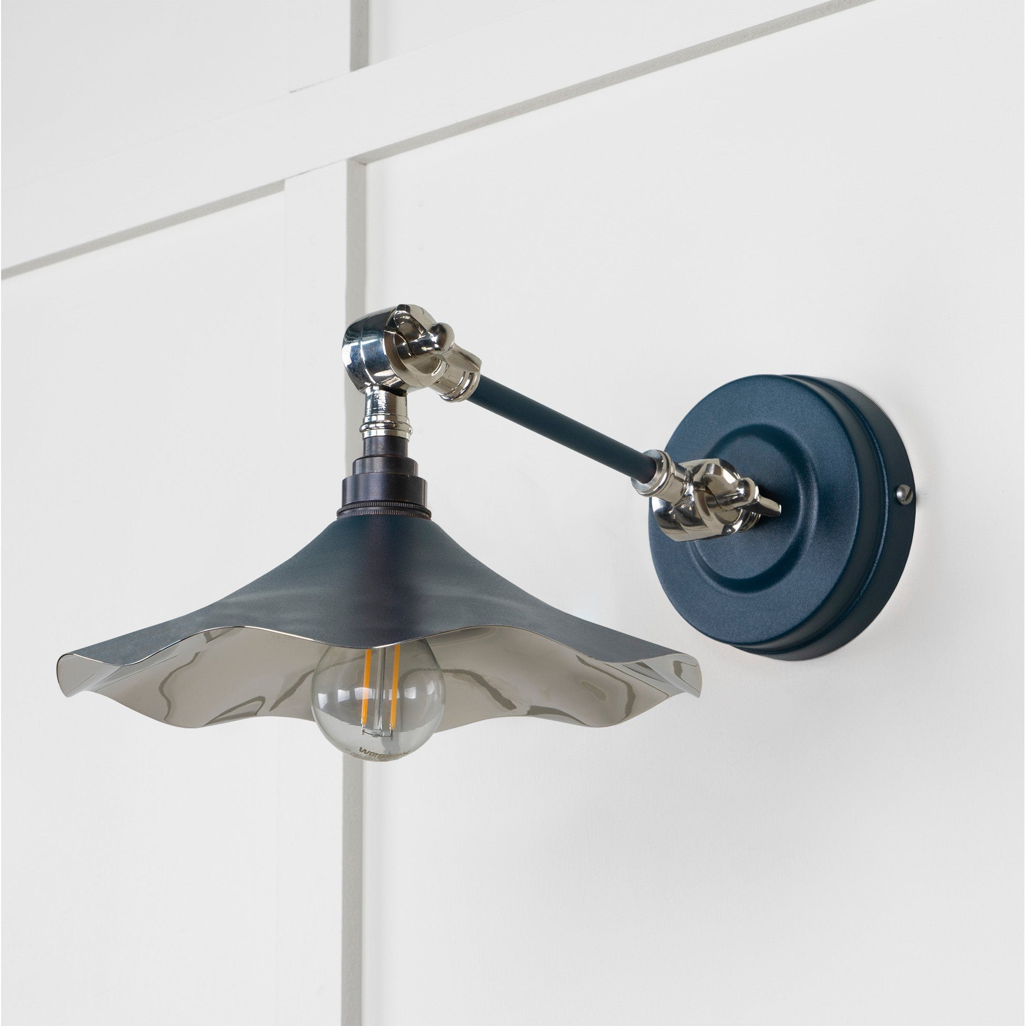 Smooth Nickel Flora Wall Light in Dusk | From The Anvil-Wall Lights-Yester Home