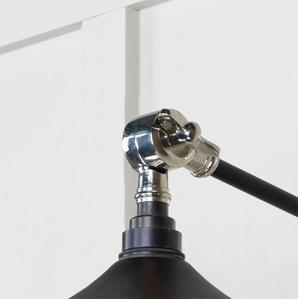Smooth Nickel Flora Wall Light in Elan Black | From The Anvil-Wall Lights-Yester Home