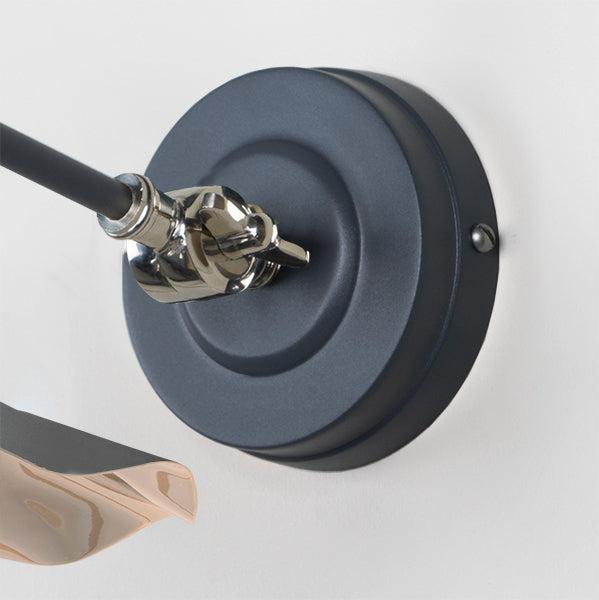 Smooth Nickel Flora Wall Light in Slate | From The Anvil-Wall Lights-Yester Home