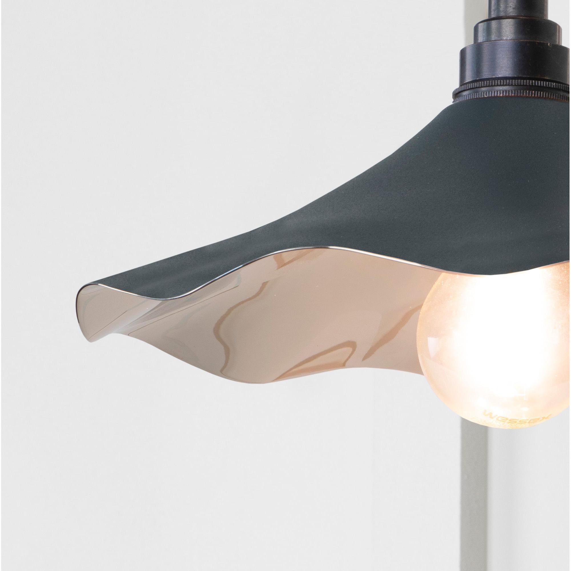 Smooth Nickel Flora Wall Light in Soot | From The Anvil - Wall Lights - From The Anvil - Yester Home