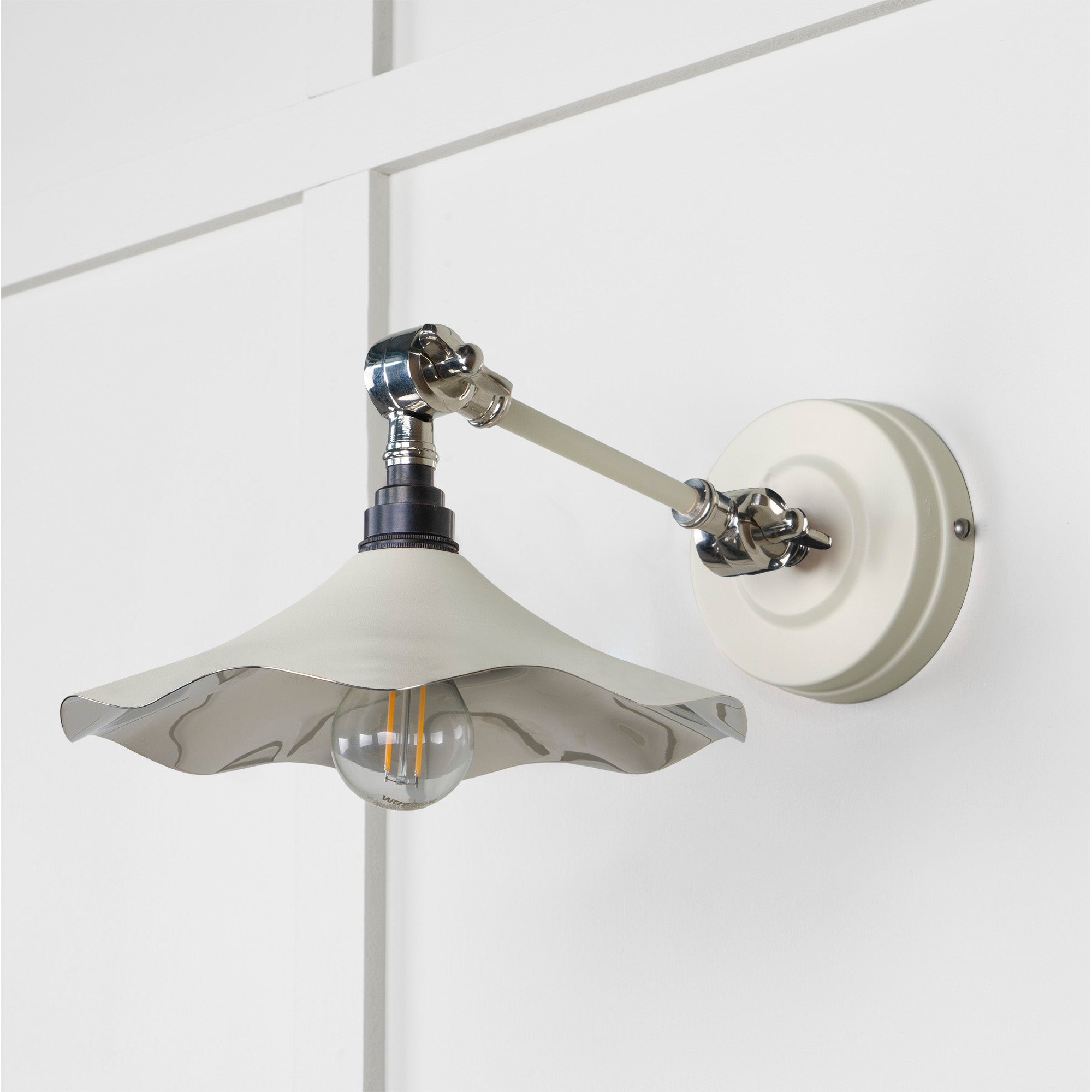 Smooth Nickel Flora Wall Light in Teasel | From The Anvil-Wall Lights-Yester Home