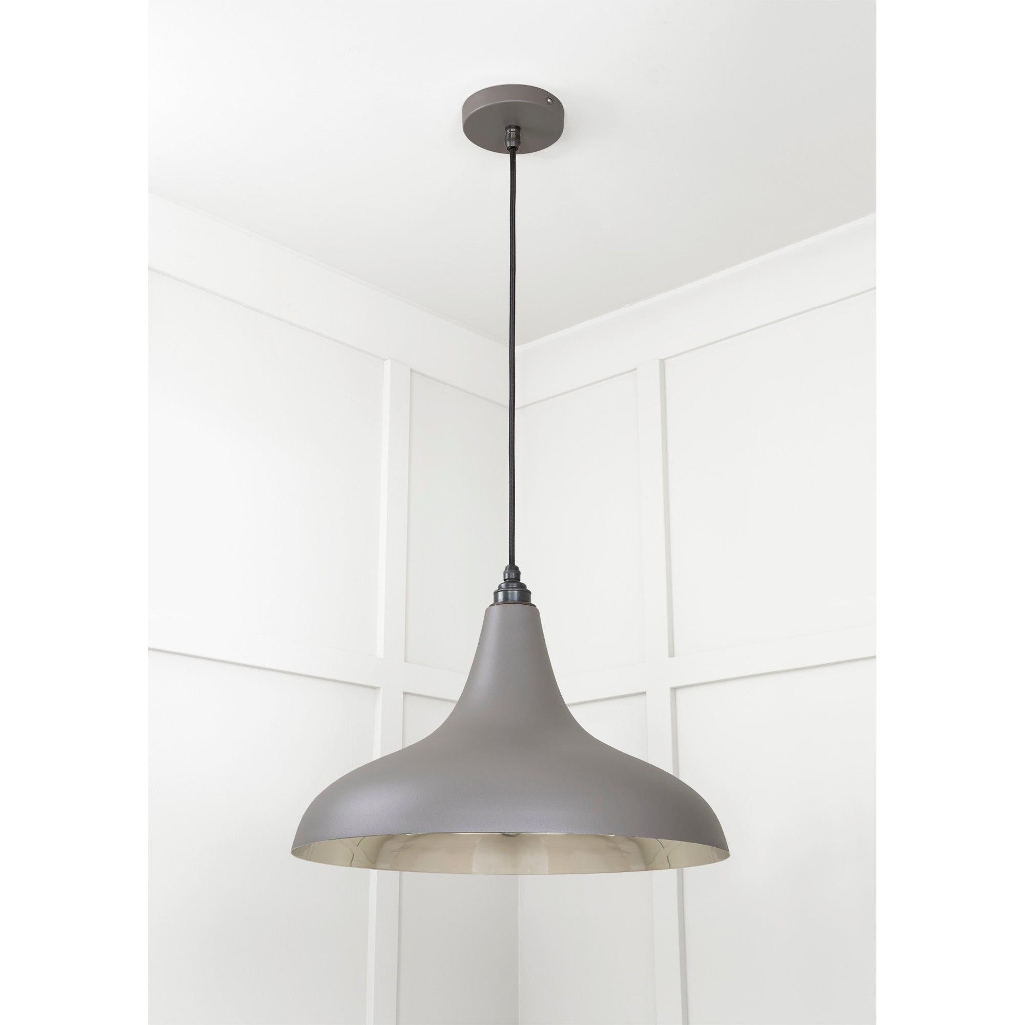 Smooth Nickel Frankley Pendant in Bluff | From The Anvil - Ceiling Lights - From The Anvil - Yester Home