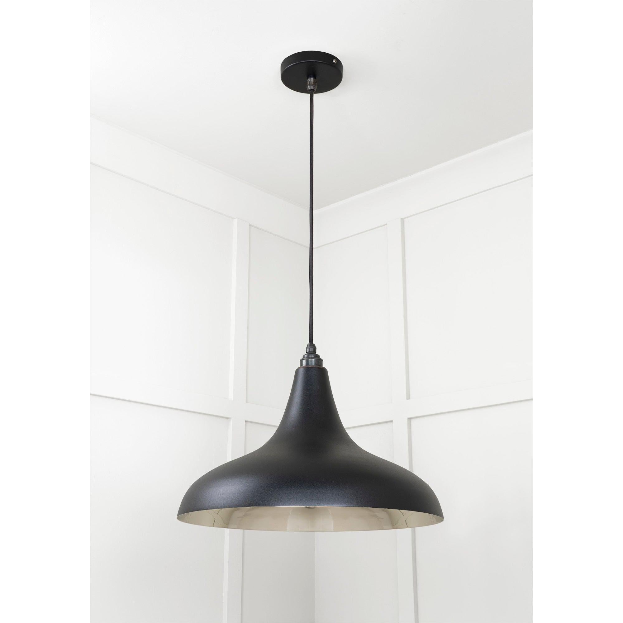 Smooth Nickel Frankley Pendant in Elan Black | From The Anvil - Ceiling Lights - From The Anvil - Yester Home