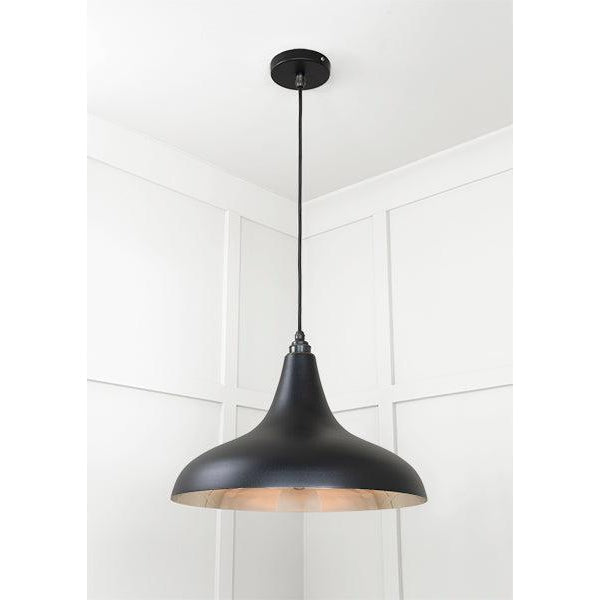 Smooth Nickel Frankley Pendant in Elan Black | From The Anvil-Ceiling Pendants-Yester Home