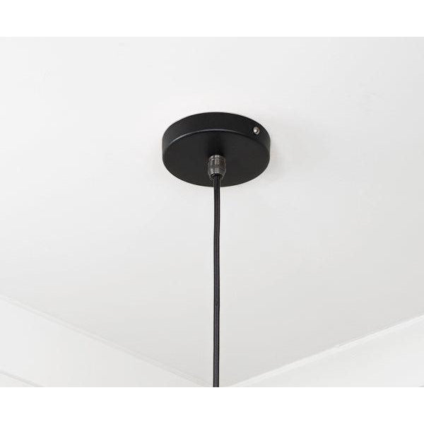 Smooth Nickel Frankley Pendant in Elan Black | From The Anvil-Ceiling Pendants-Yester Home