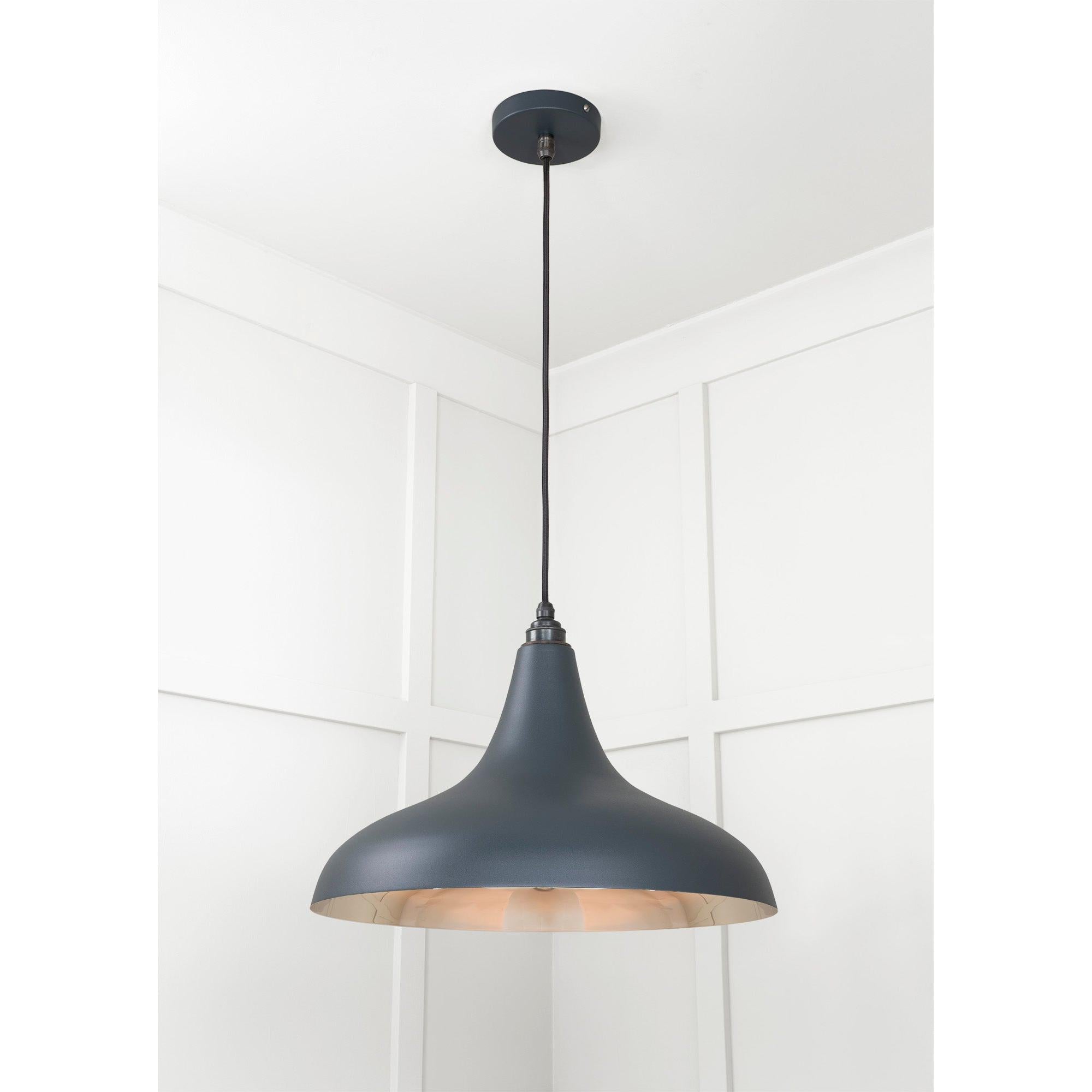 Smooth Nickel Frankley Pendant in Soot | From The Anvil - Ceiling Lights - From The Anvil - Yester Home