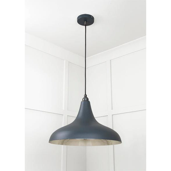 Smooth Nickel Frankley Pendant in Soot | From The Anvil-Ceiling Pendants-Yester Home
