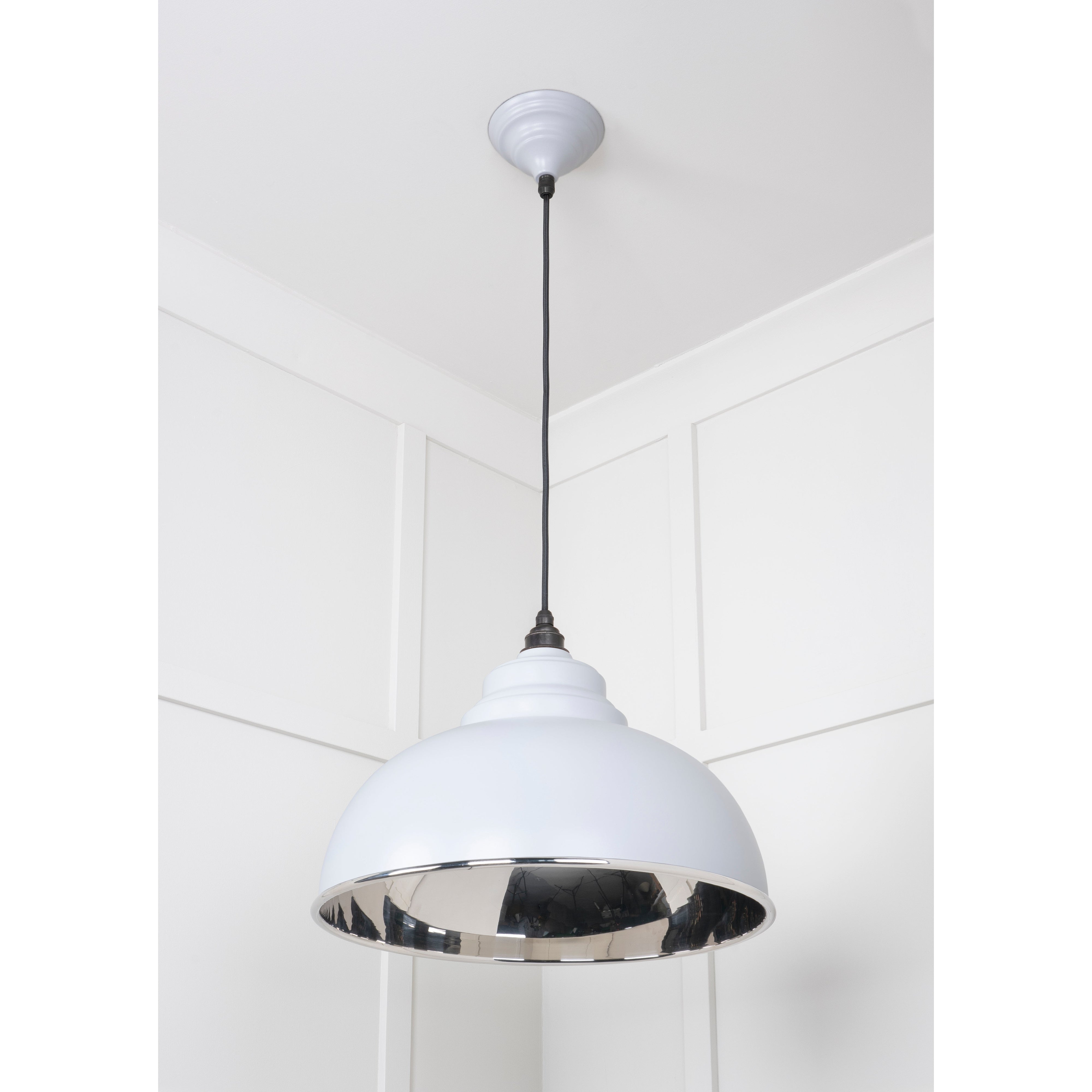 Smooth Nickel Harborne Pendant in Birch | From The Anvil-Harborne-Yester Home
