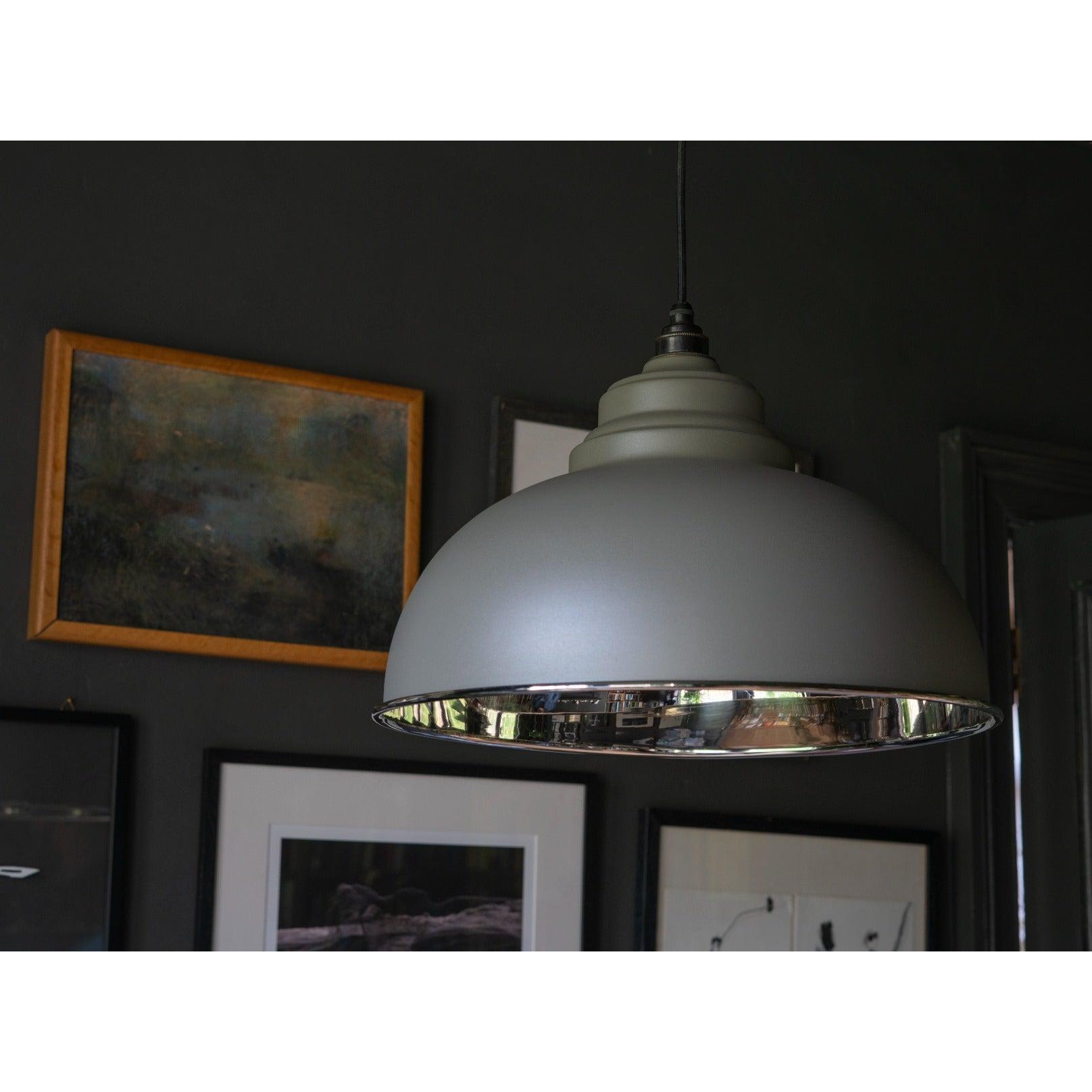 Smooth Nickel Harborne Pendant in Bluff | From The Anvil-Harborne-Yester Home