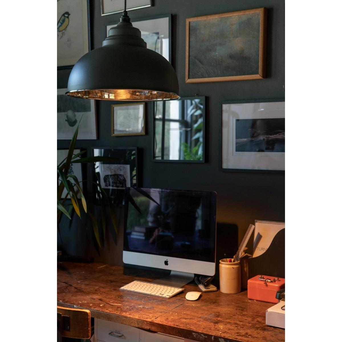 Smooth Nickel Harborne Pendant in Bluff | From The Anvil-Harborne-Yester Home