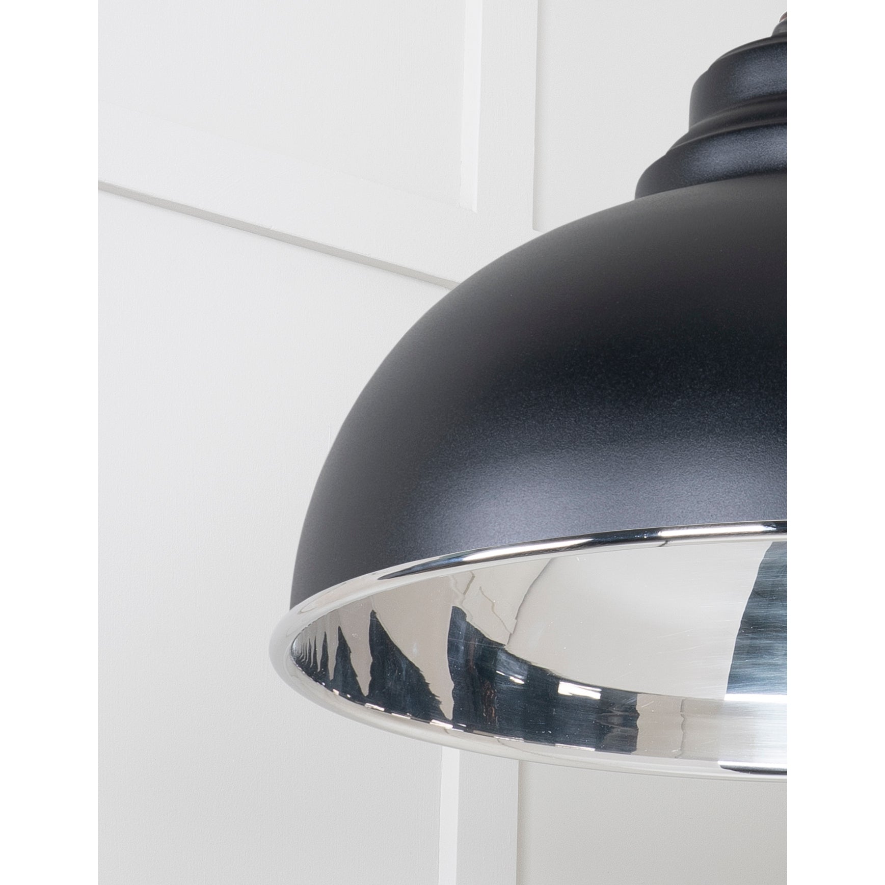 Smooth Nickel Harborne Pendant in Elan Black | From The Anvil-Harborne-Yester Home