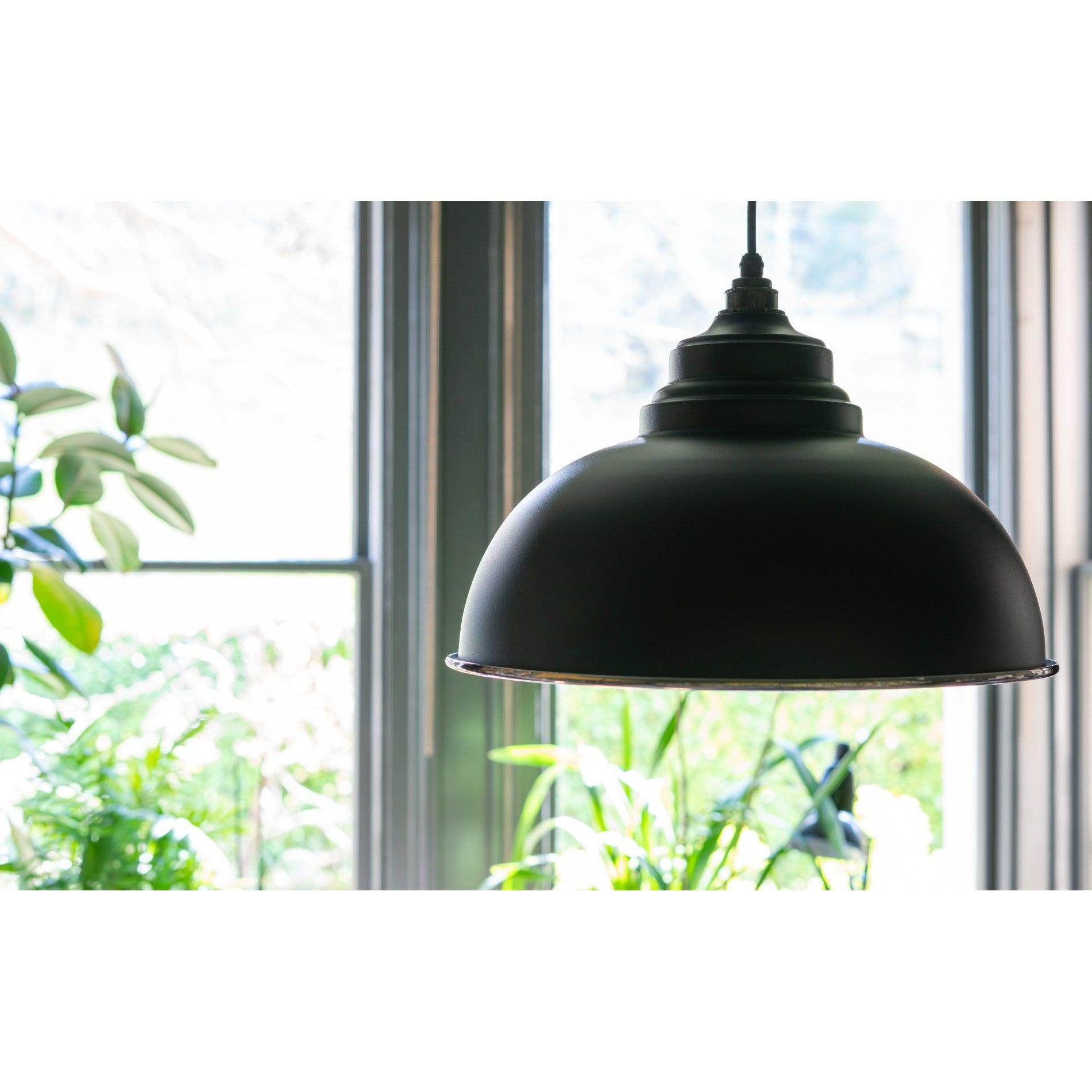Smooth Nickel Harborne Pendant in Elan Black | From The Anvil-Harborne-Yester Home