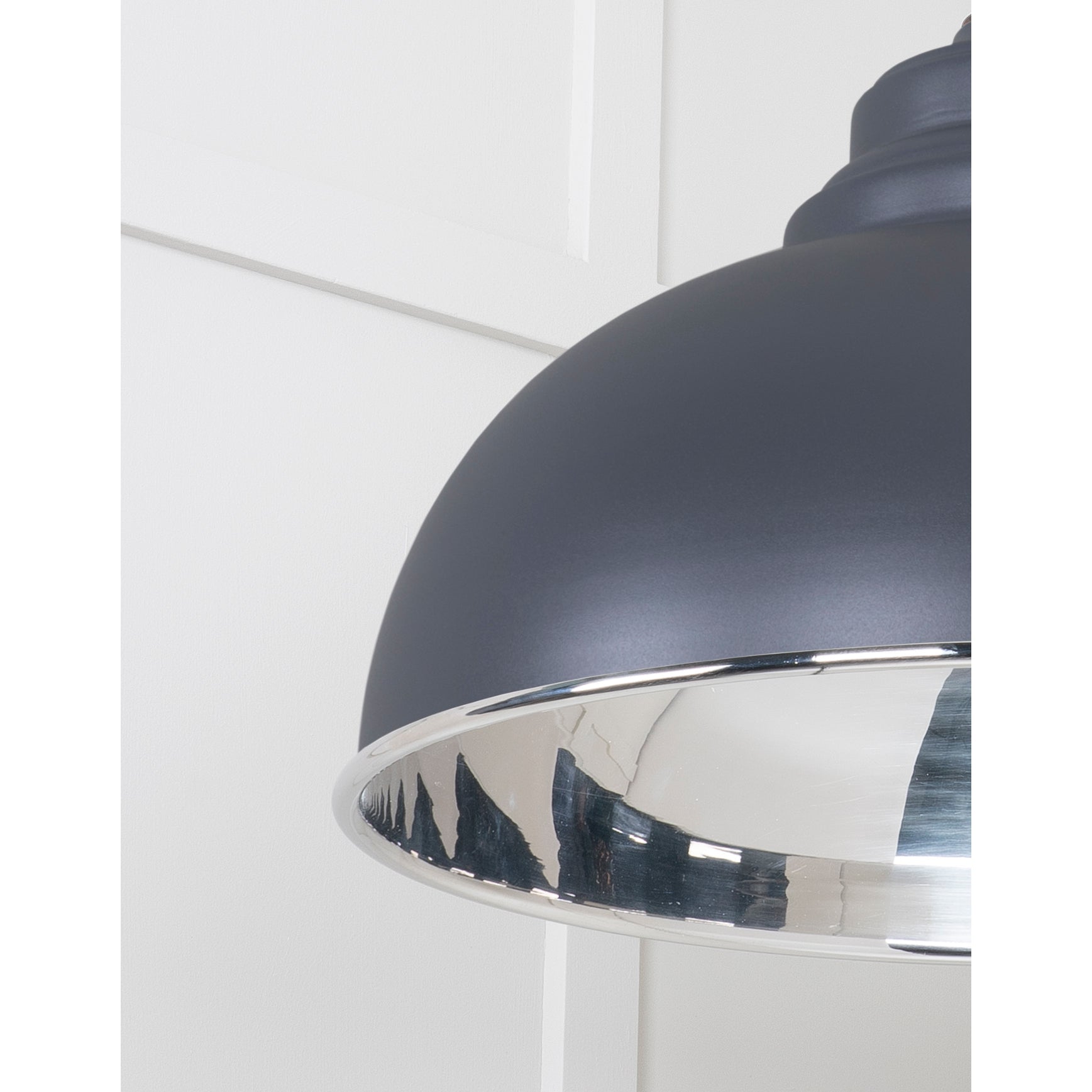 Smooth Nickel Harborne Pendant in Slate | From The Anvil-Harborne-Yester Home