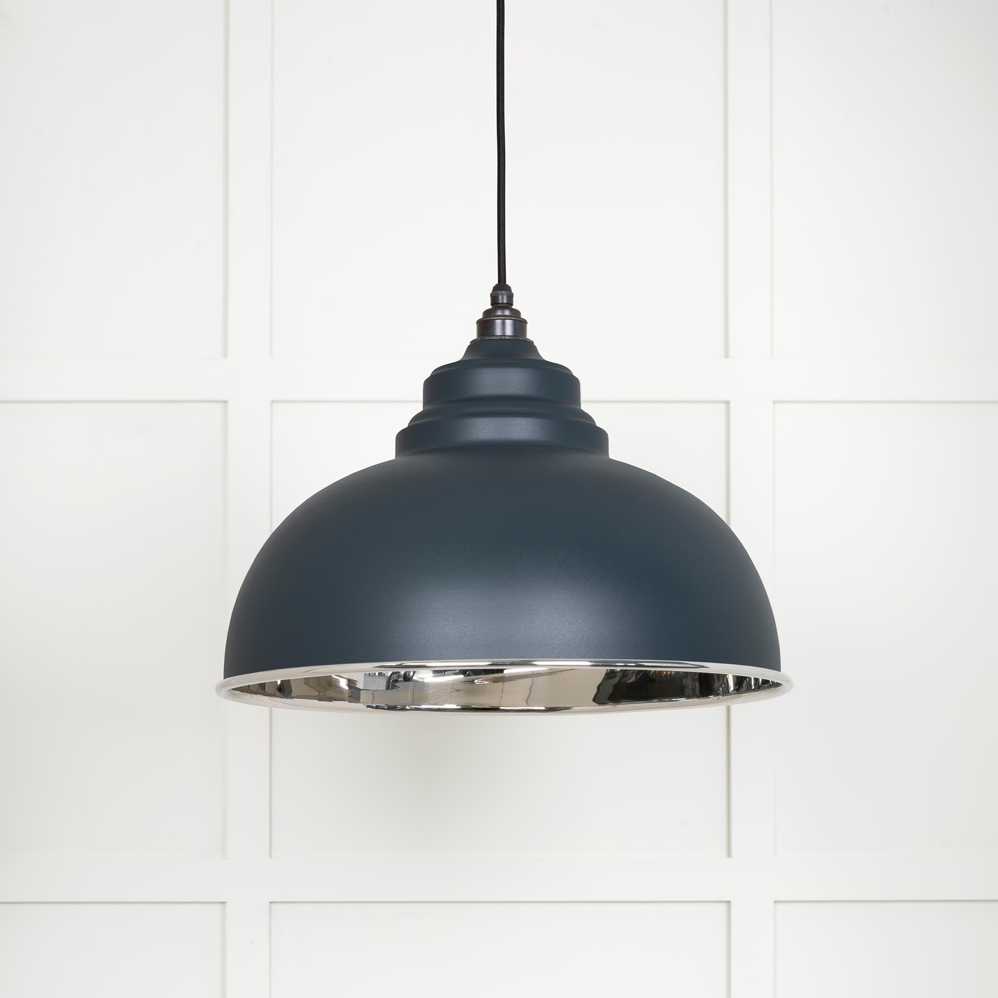 Smooth Nickel Harborne Pendant in Soot | From The Anvil - Harborne - From The Anvil - Yester Home