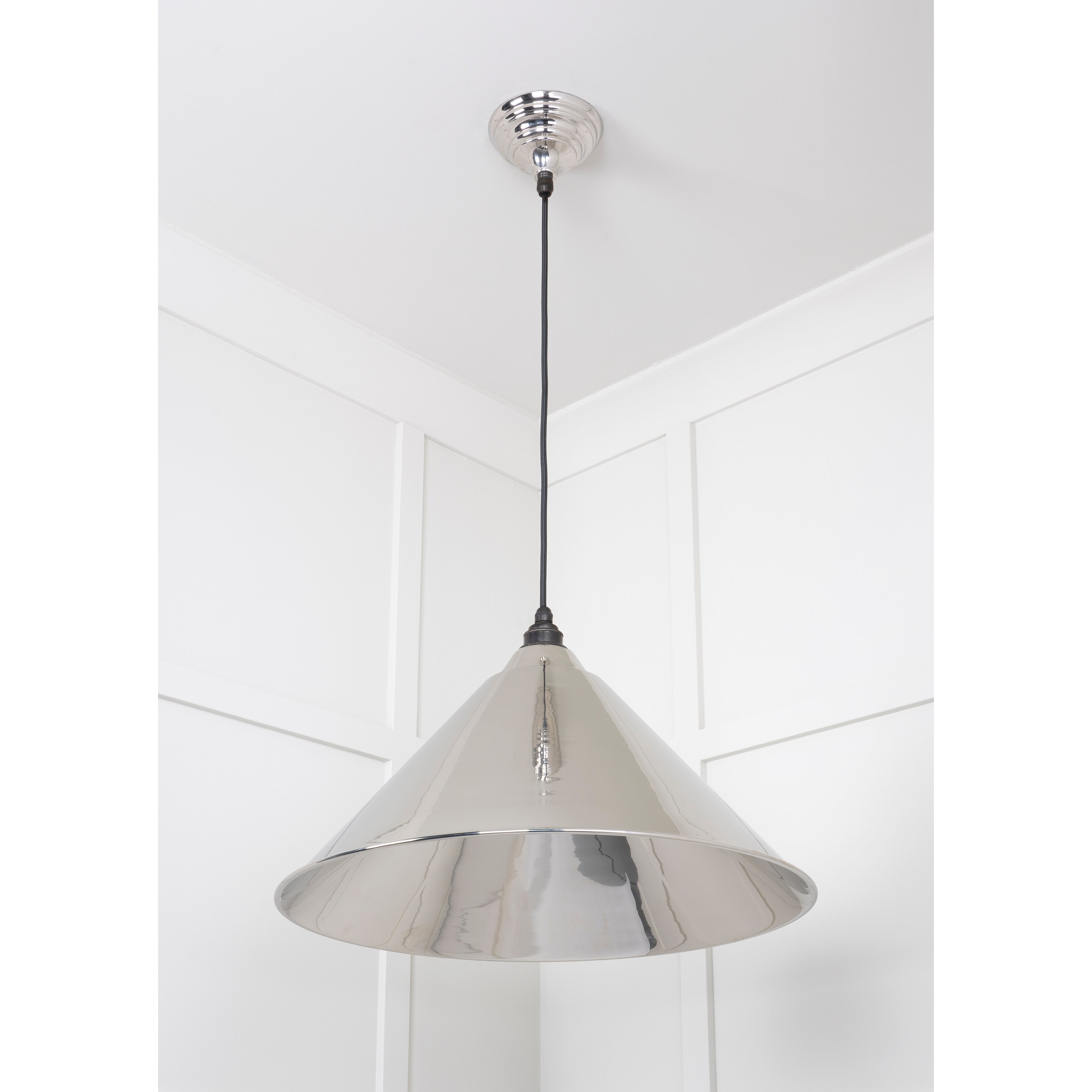 Smooth Nickel Hockley Pendant | From The Anvil-Hockley-Yester Home