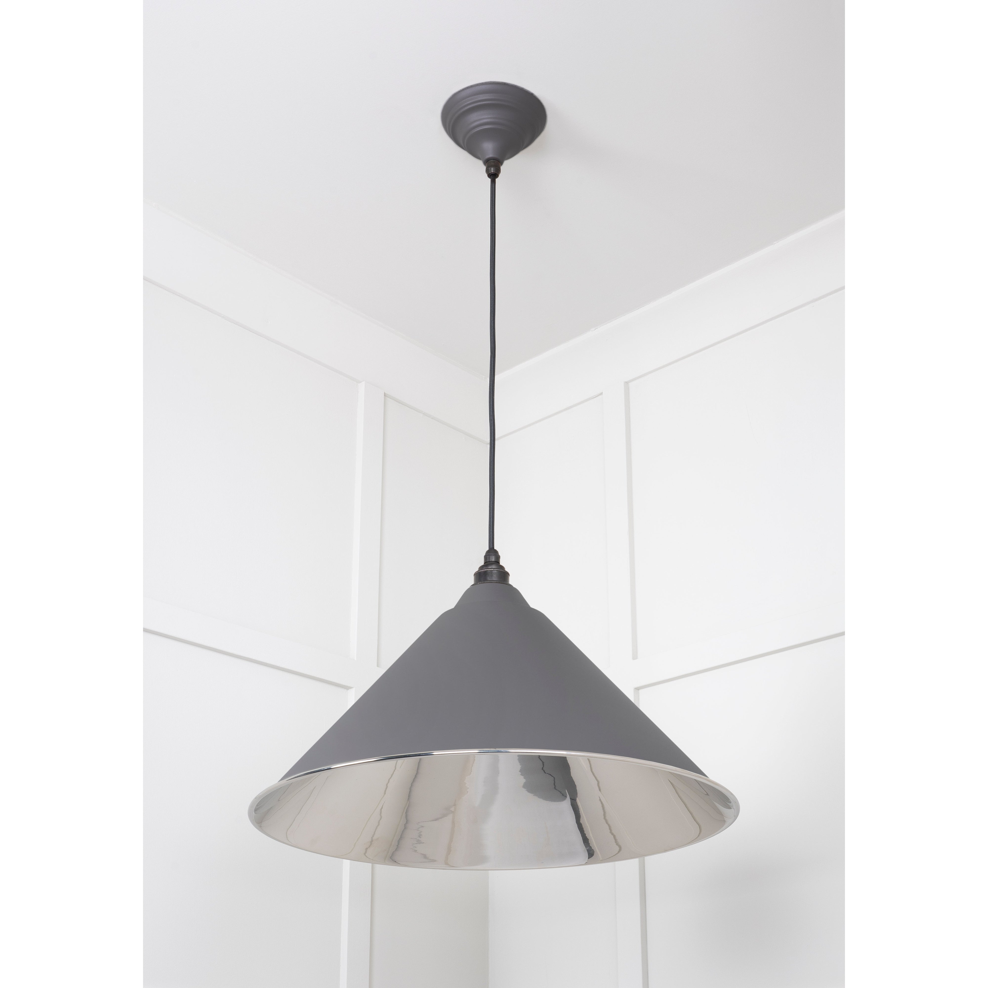 Smooth Nickel Hockley Pendant in Bluff | From The Anvil-Hockley-Yester Home