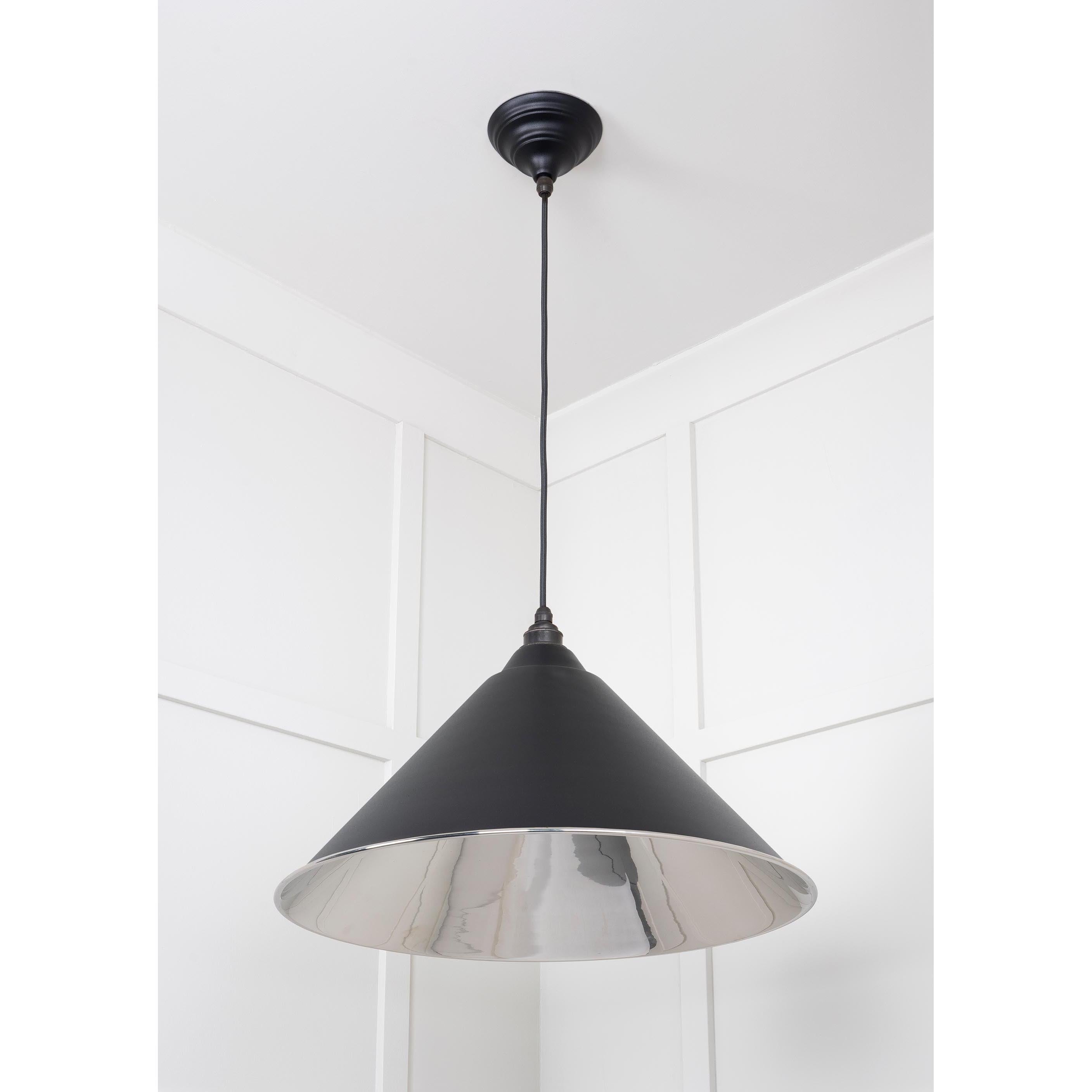 Smooth Nickel Hockley Pendant in Elan Black | From The Anvil - Hockley - From The Anvil - Yester Home
