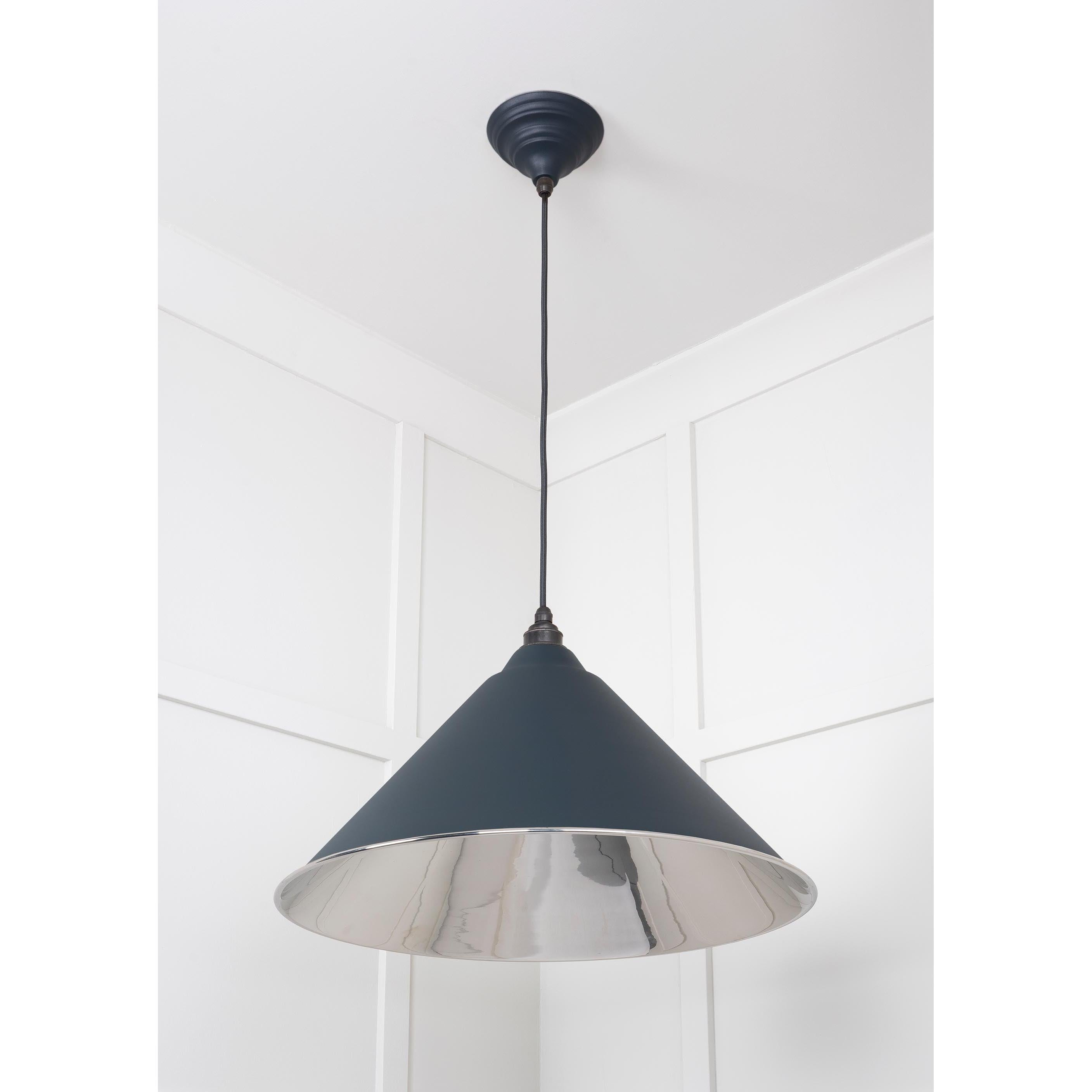 Smooth Nickel Hockley Pendant in Soot | From The Anvil - Hockley - From The Anvil - Yester Home