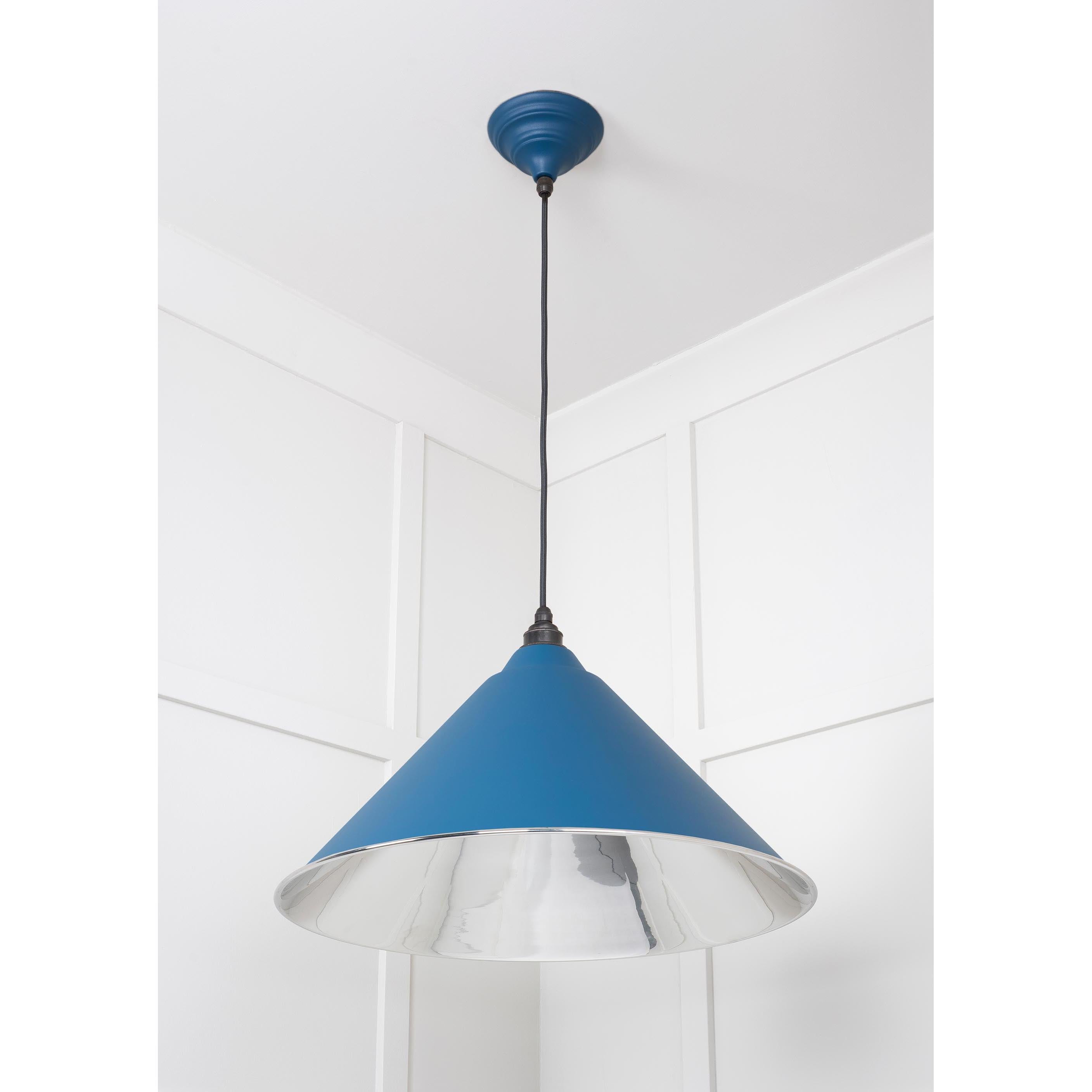Smooth Nickel Hockley Pendant in Upstream | From The Anvil - Hockley - From The Anvil - Yester Home