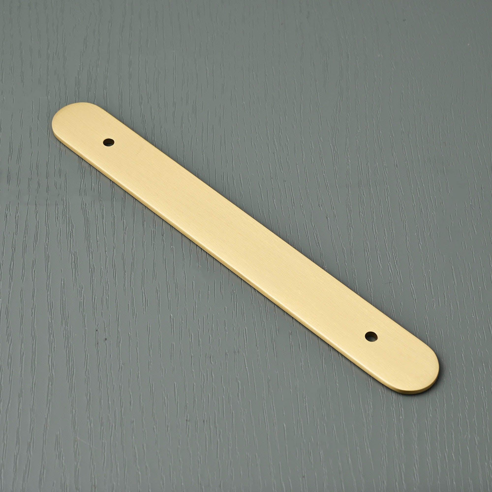 Solid Brass Oval Cabinet Handle Backplates - Cabinet Handles - Yester Home - Yester Home