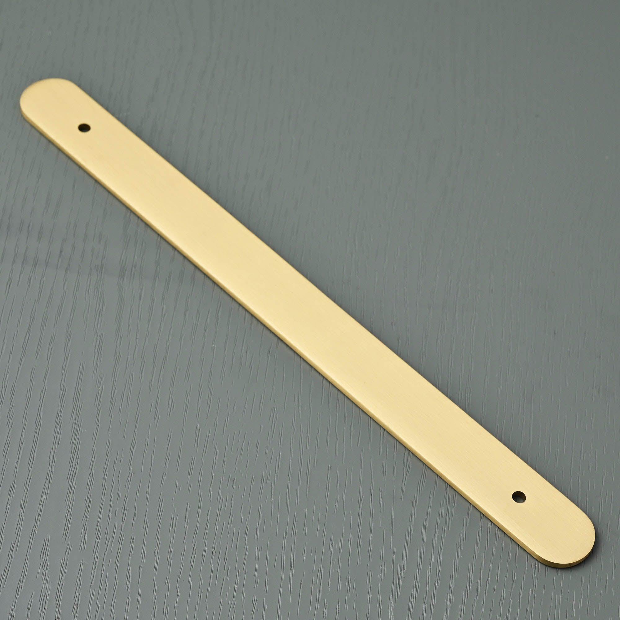 Solid Brass Oval Cabinet Handle Backplates - Cabinet Handles - Yester Home - Yester Home