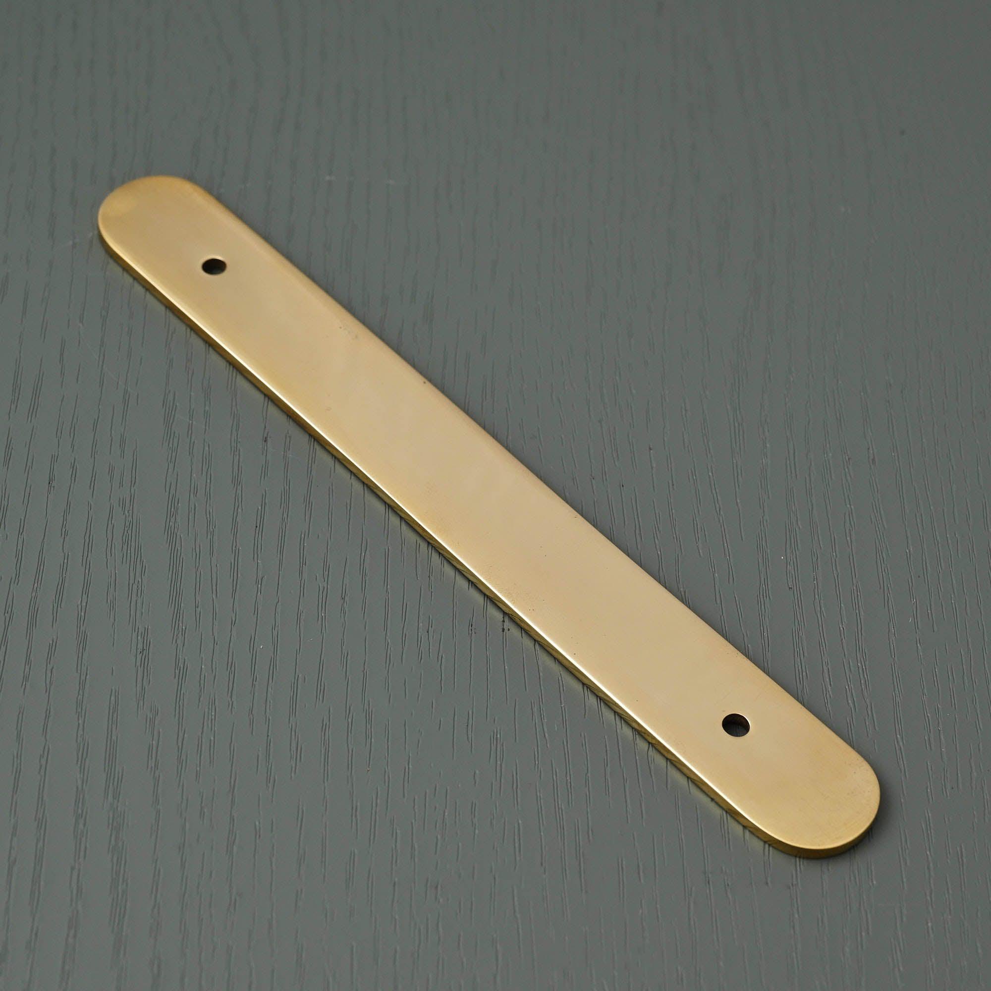 Solid Brass Oval Cabinet Handle Backplates - Cabinet Handles - Yester Home - Yester Home