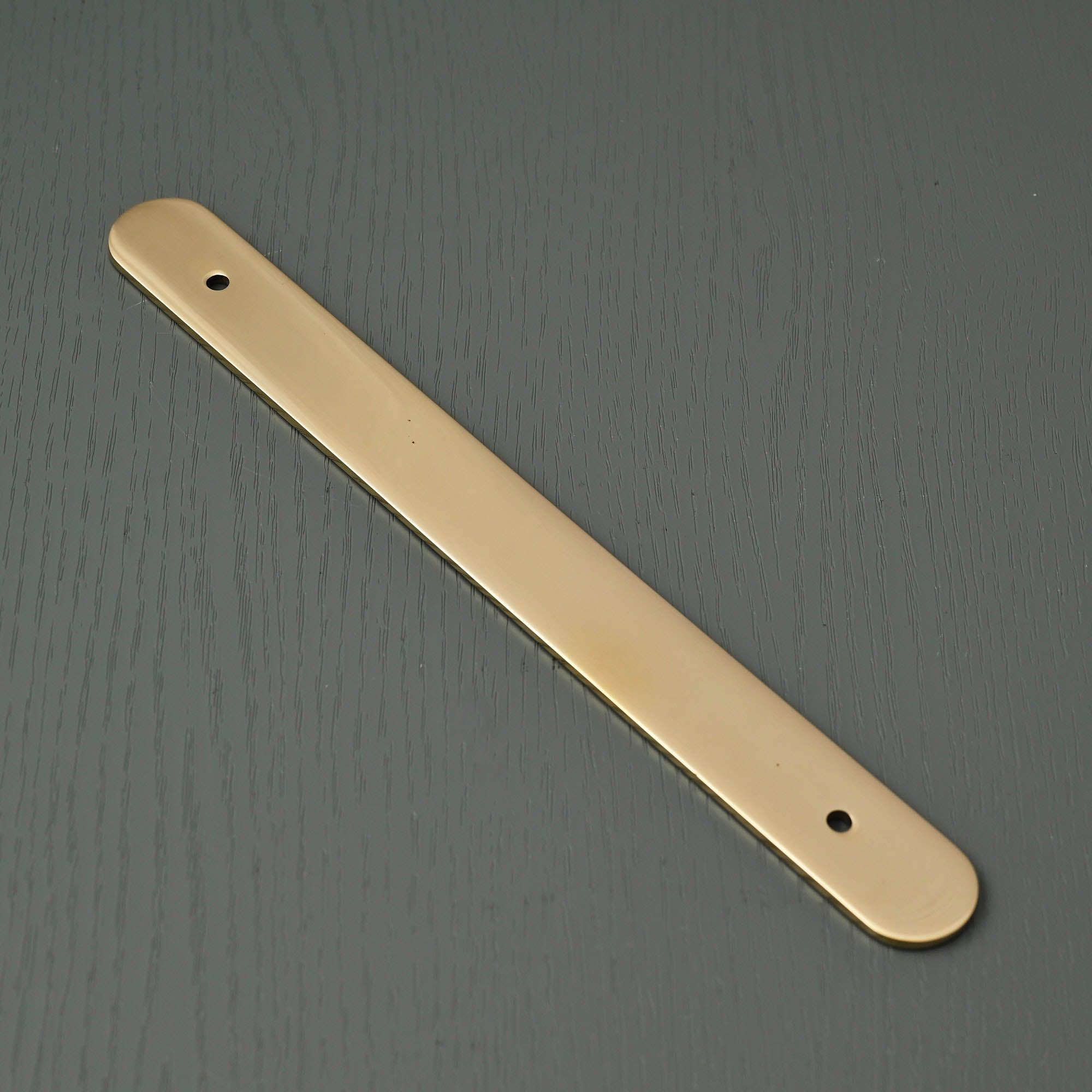 Solid Brass Oval Cabinet Handle Backplates - Cabinet Handles - Yester Home - Yester Home