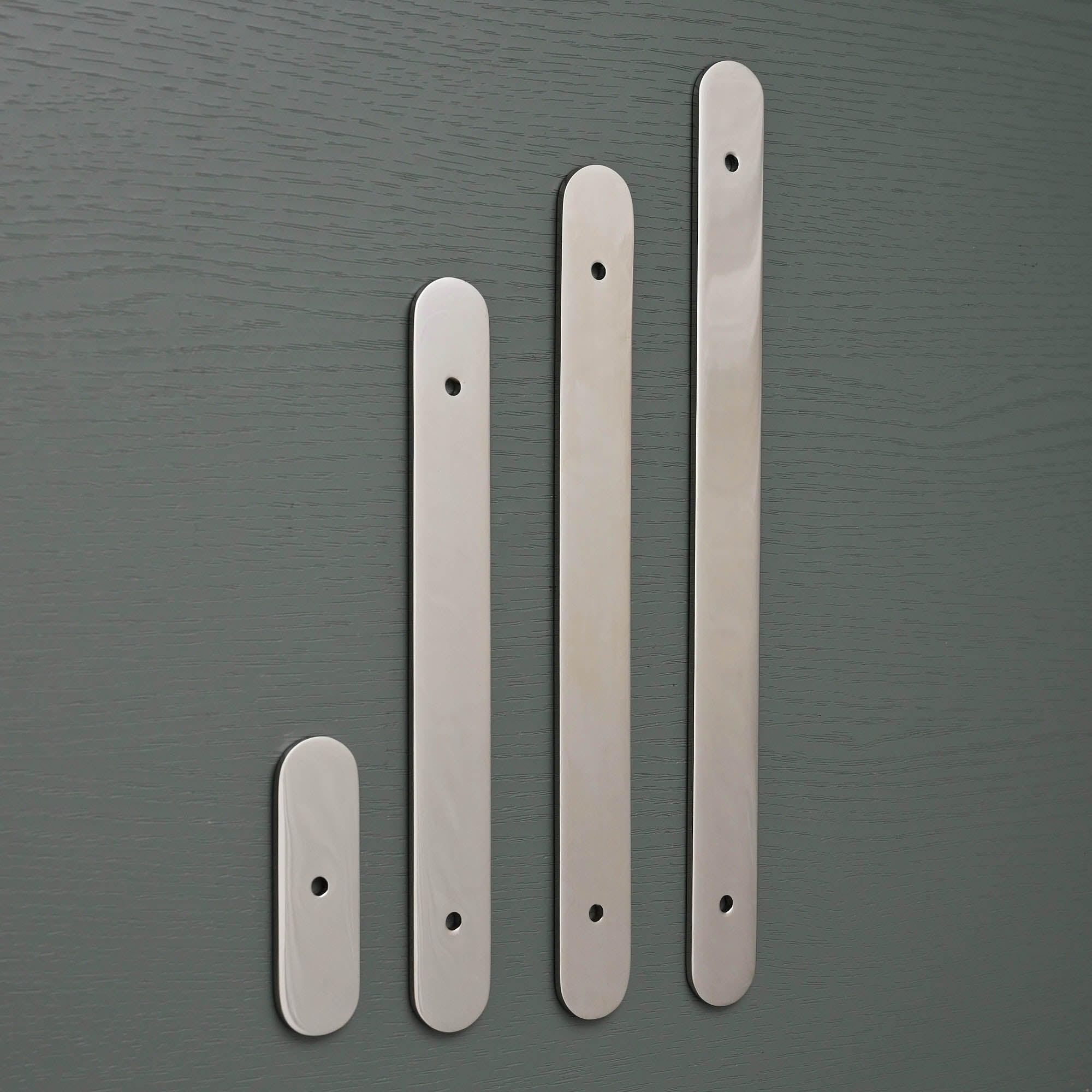 Solid Brass Oval Cabinet Handle Backplates - Cabinet Handles - Yester Home - Yester Home