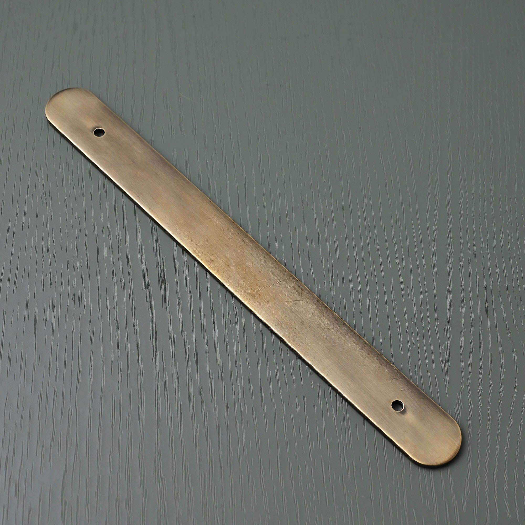 Solid Brass Oval Cabinet Handle Backplates - Cabinet Handles - Yester Home - Yester Home