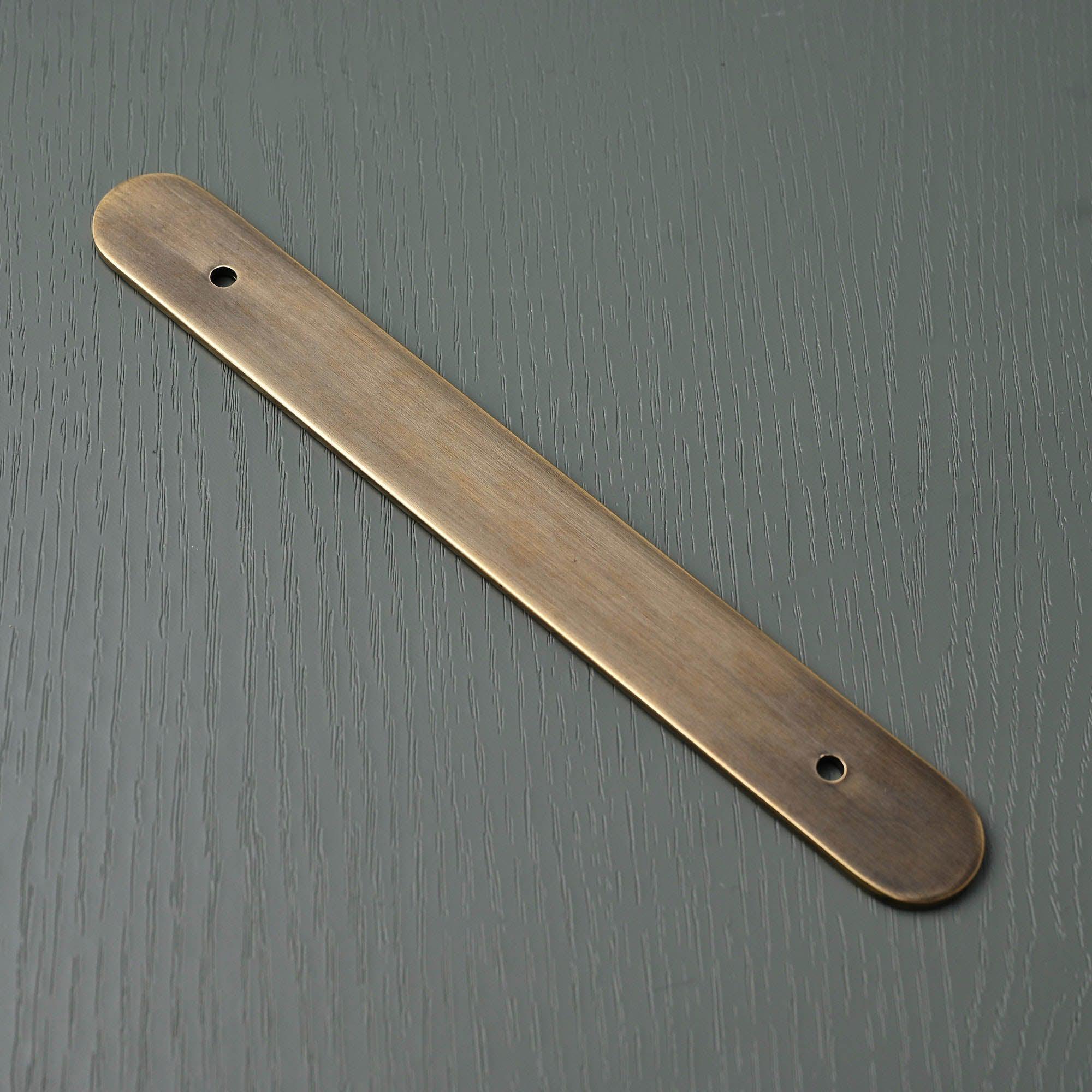 Solid Brass Oval Cabinet Handle Backplates - Cabinet Handles - Yester Home - Yester Home