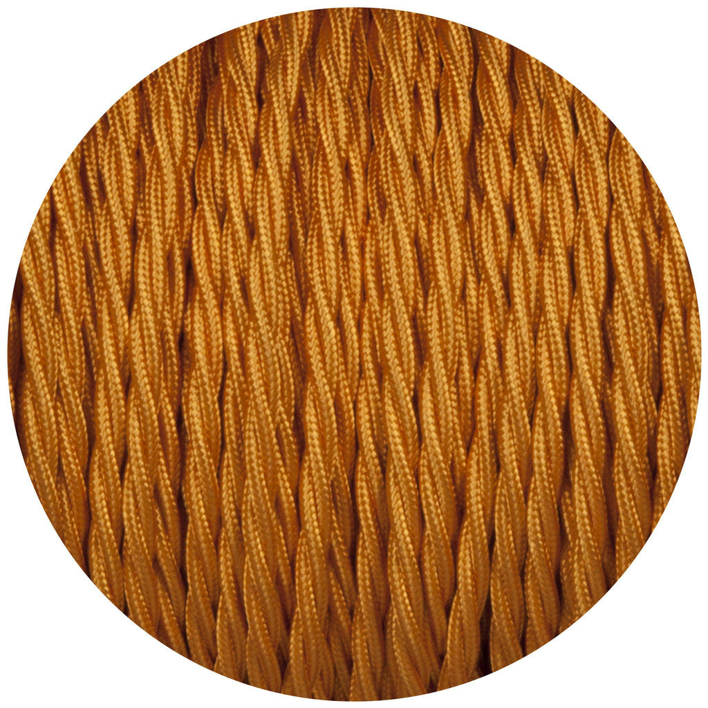Souci Gold Twisted Fabric Braided Cable-Fabric Cable-Yester Home